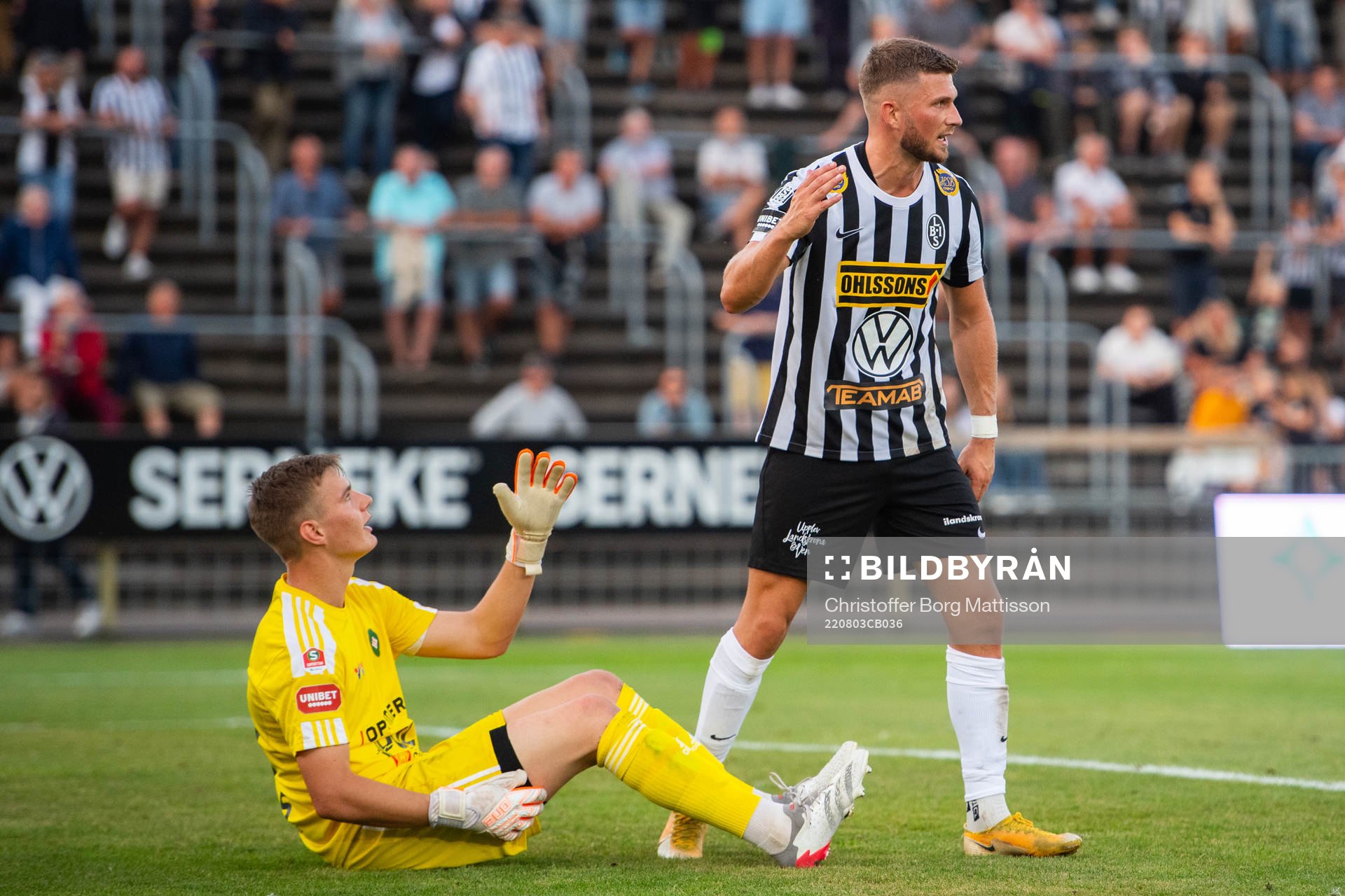 Skövdes målvakt David Engelbrektsson och Landskronas Erik