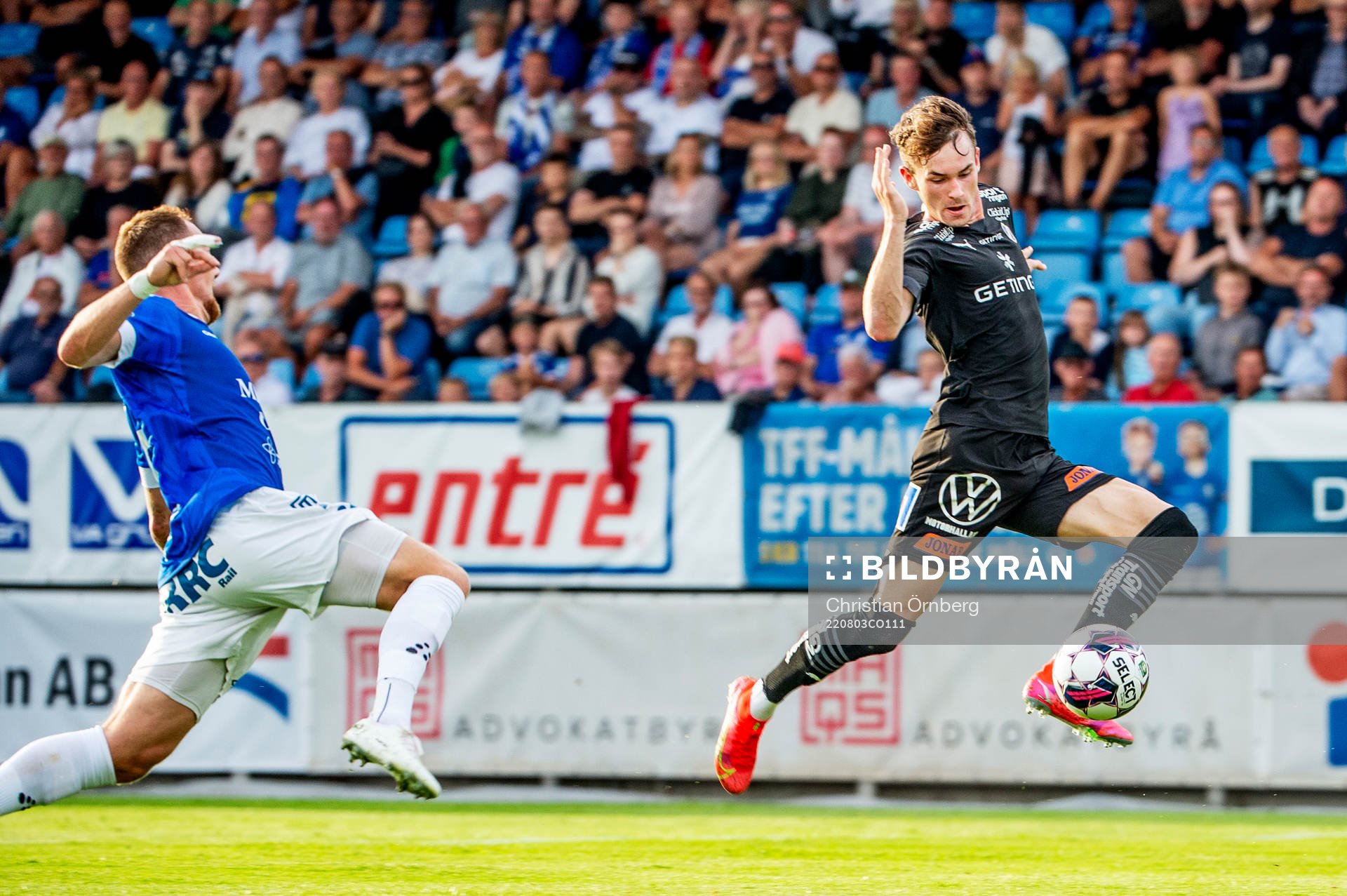 Halmstads Alexander Johansson mot Trelleborgs Jesper Modig
