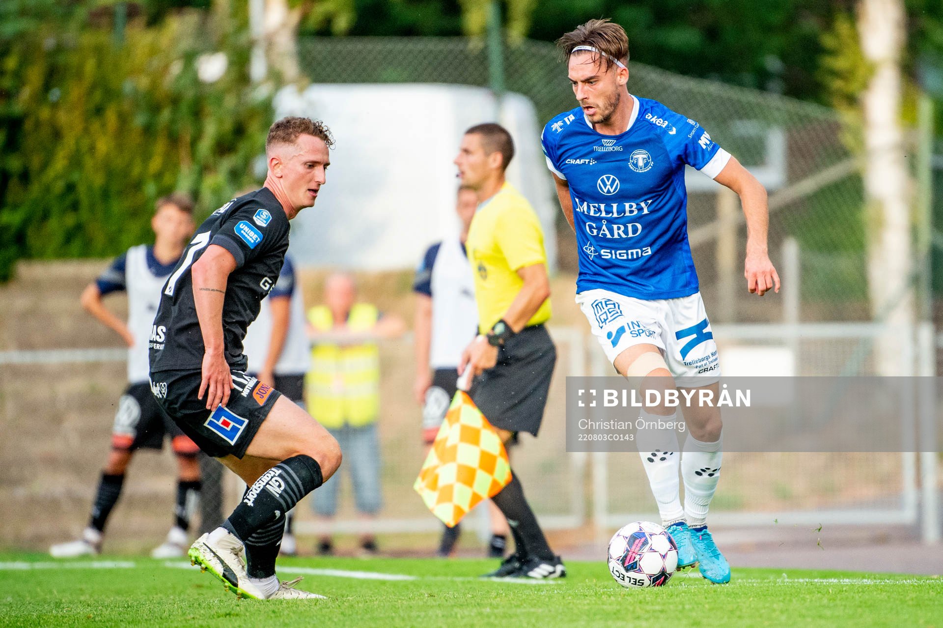 Halmstads Andreas Bengtsson mot Trelleborgs Felix Hörberg