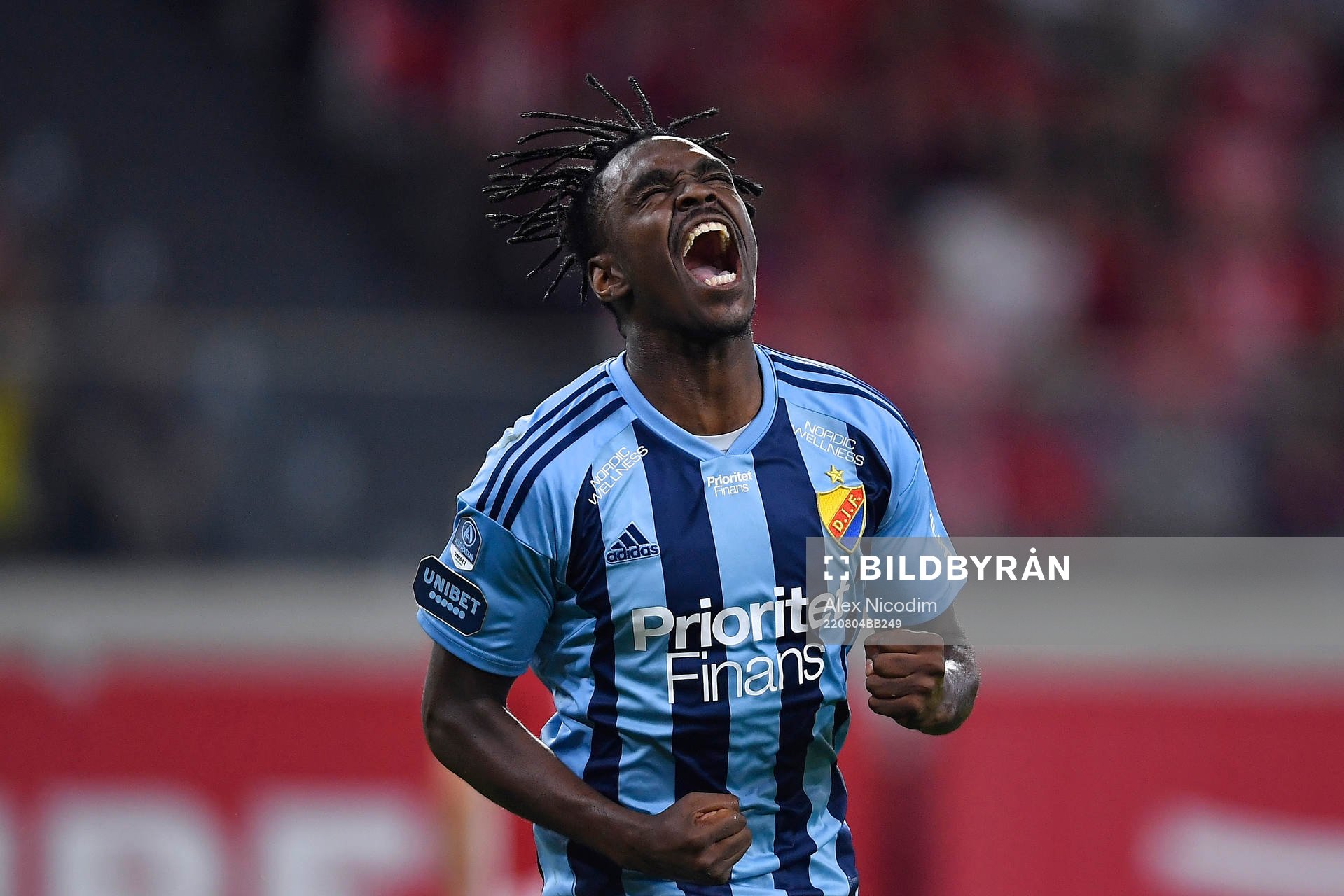 Joel Asoro of Djurgården celebrates
