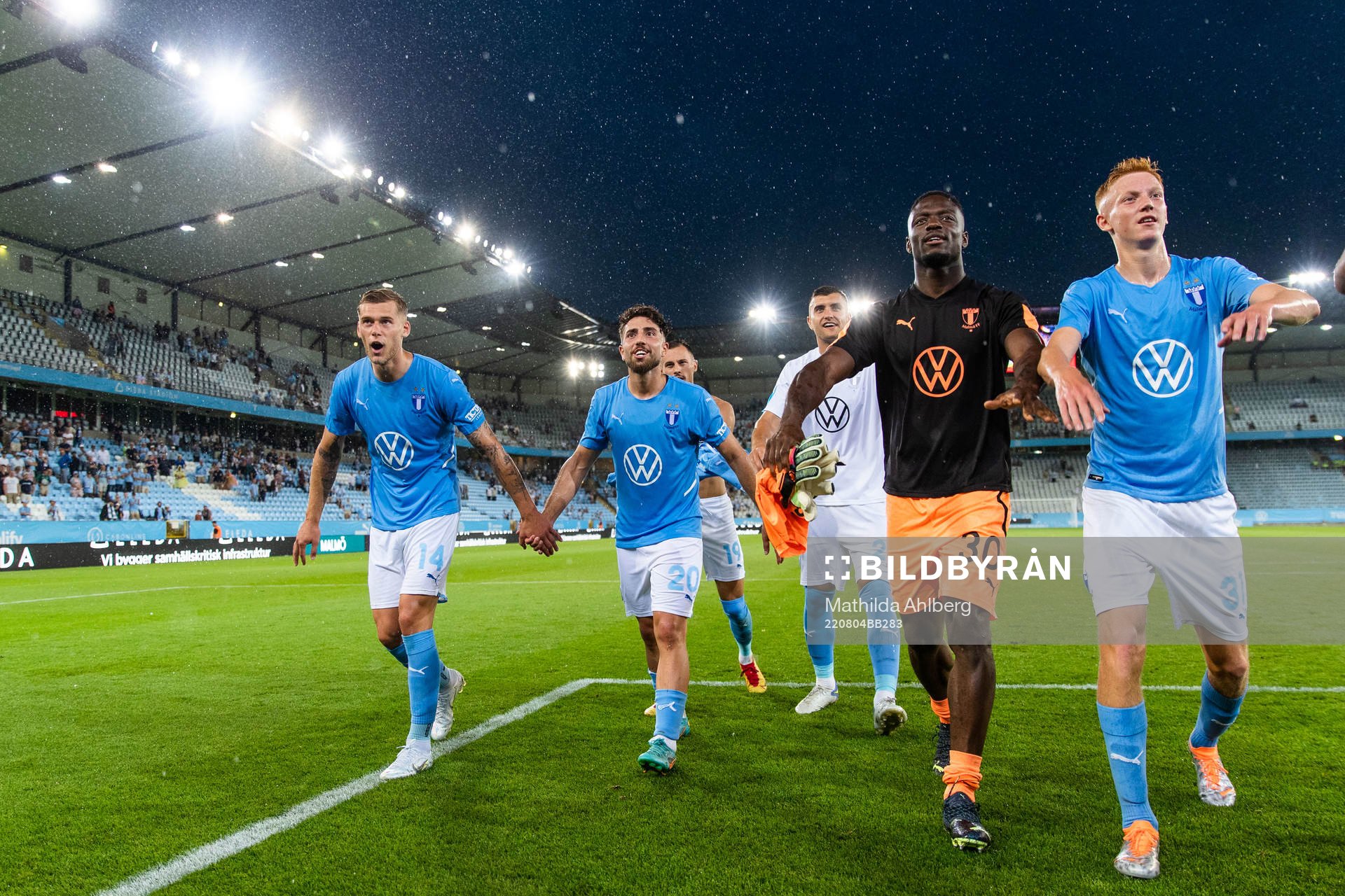 Players of Malmö FF celebrate