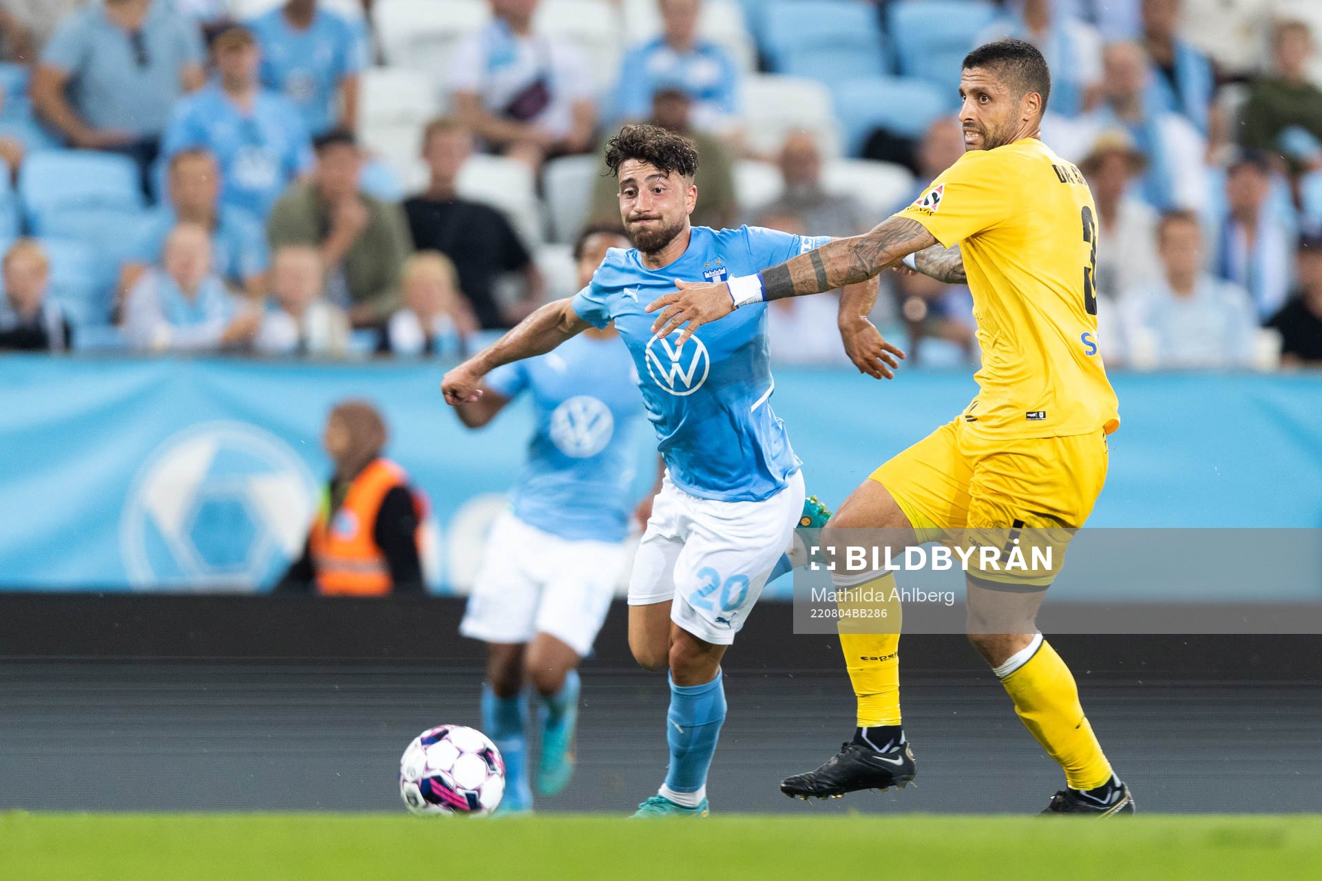 Moustafa Zeidan of Malmö FF and Manuel da Costa of