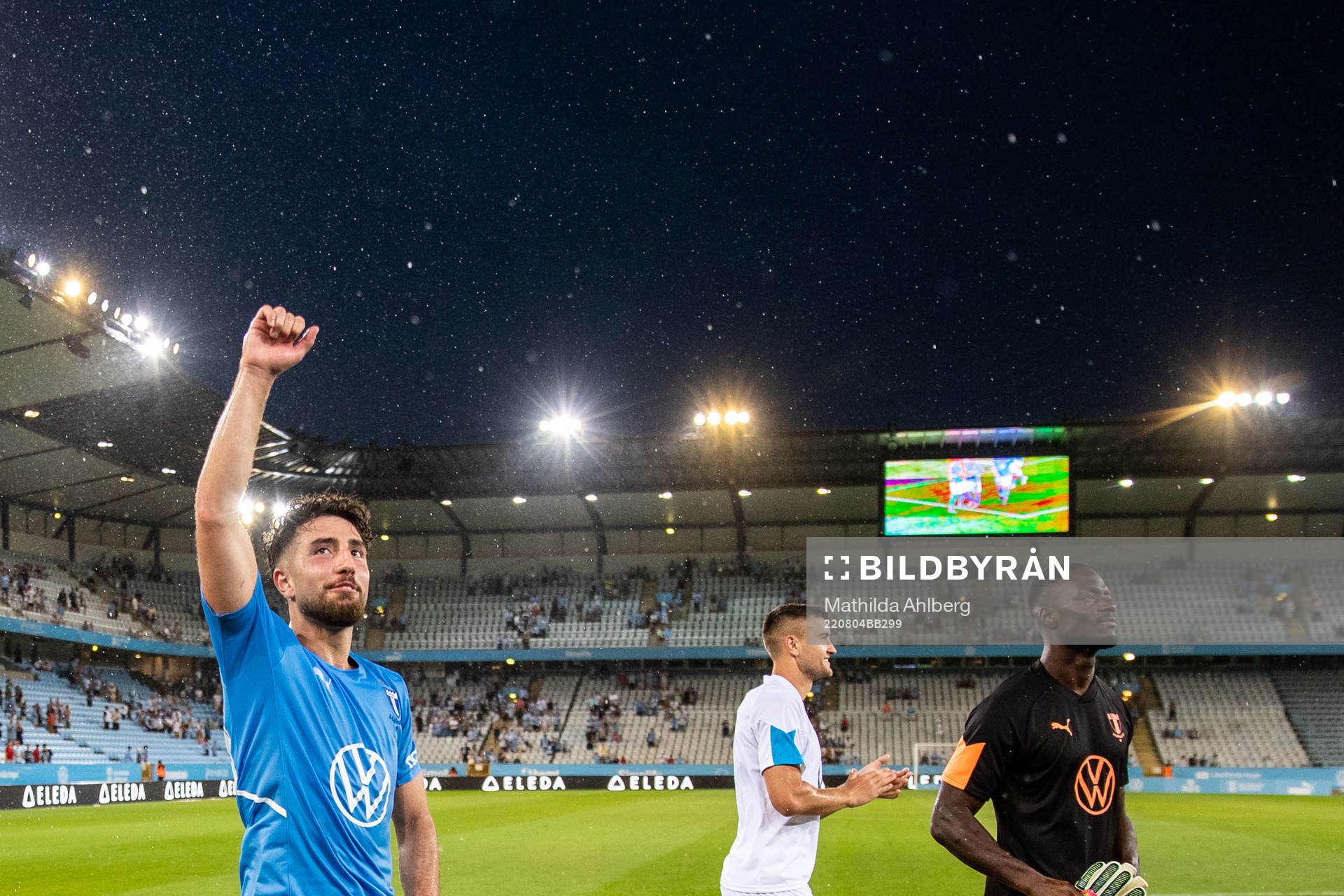 Moustafa Zeidan of Malmö FF celebrates