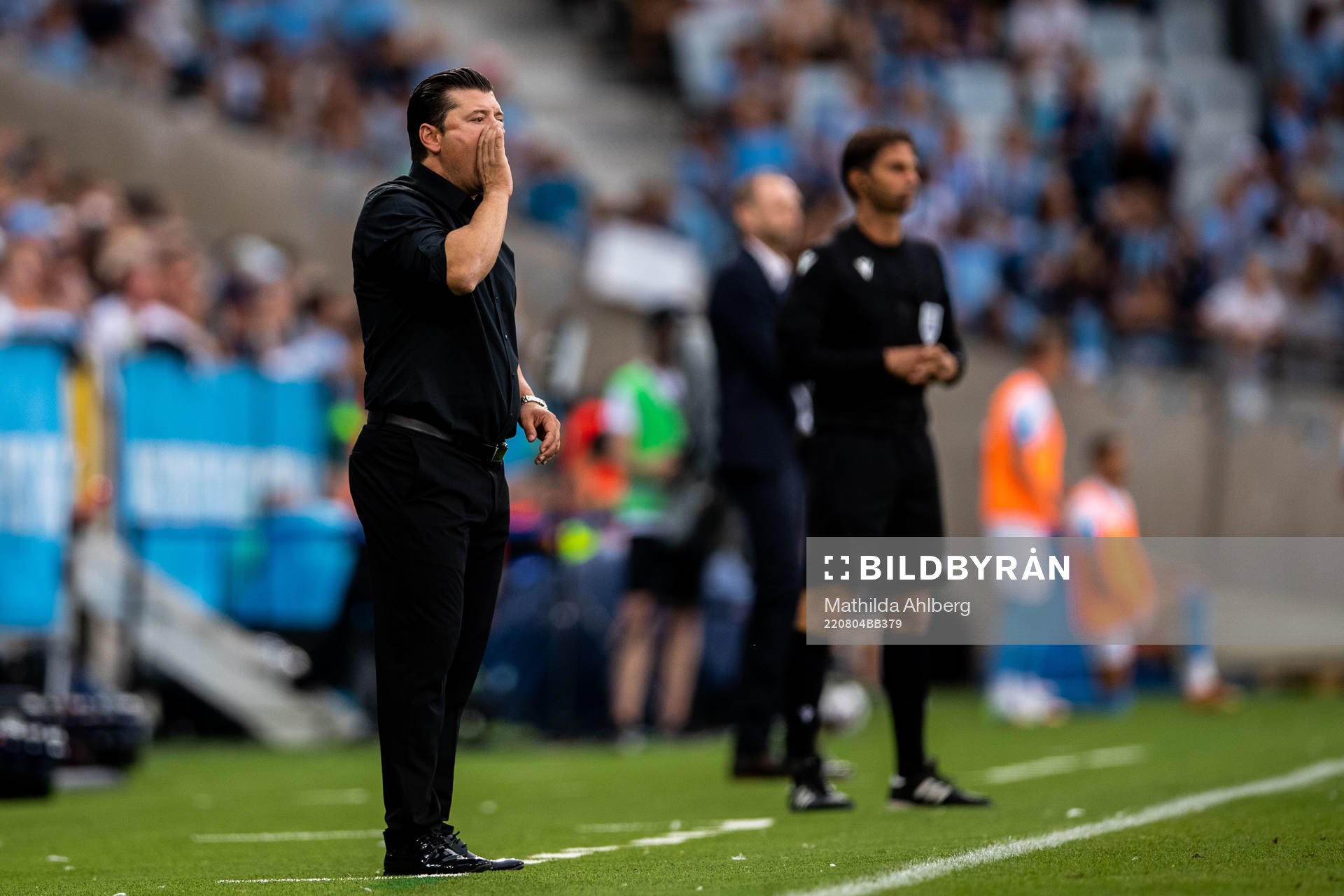 Carlos Fangueiro, head coach of Diddeleng during the UEFA Europa League qualification match between Malmö FF and Diddeleng on August 4, 2022 in Malmö.