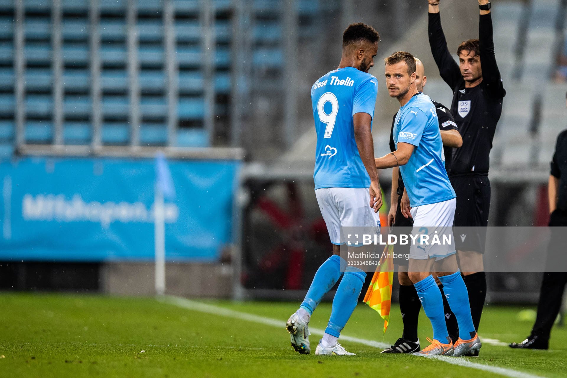 Isaac Keise Thelin and Eric Larsson of Malmö FF