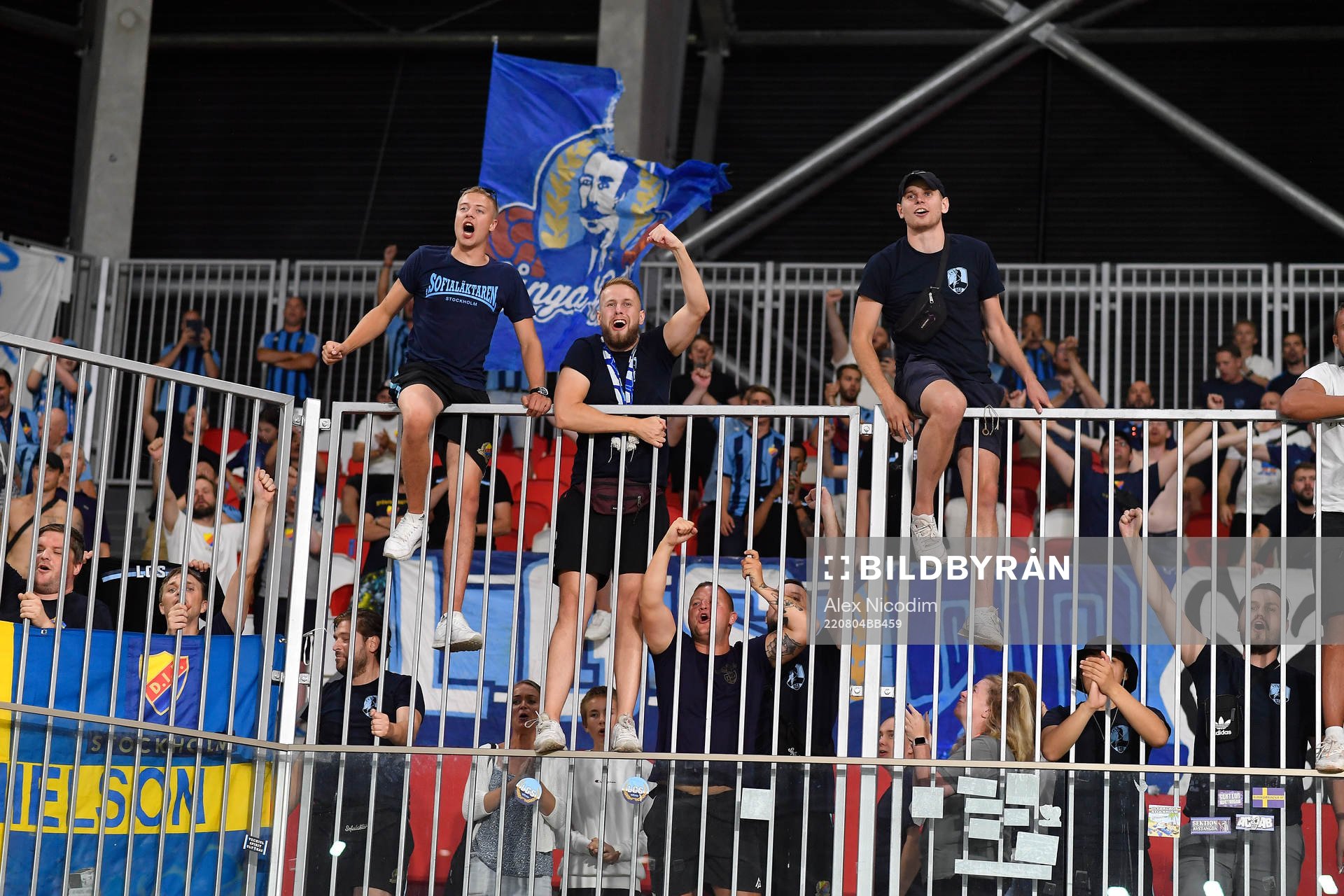 Supporters of Djurgården celebrate