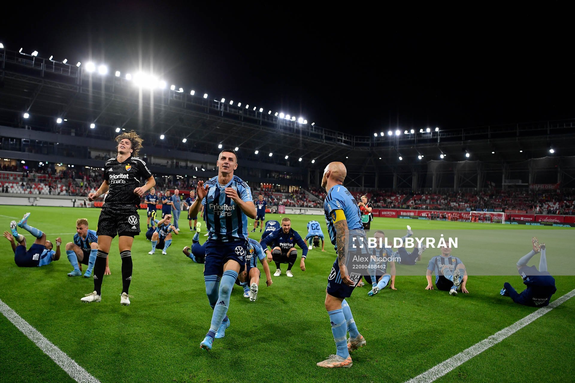 Players of Djurgården celebrate
