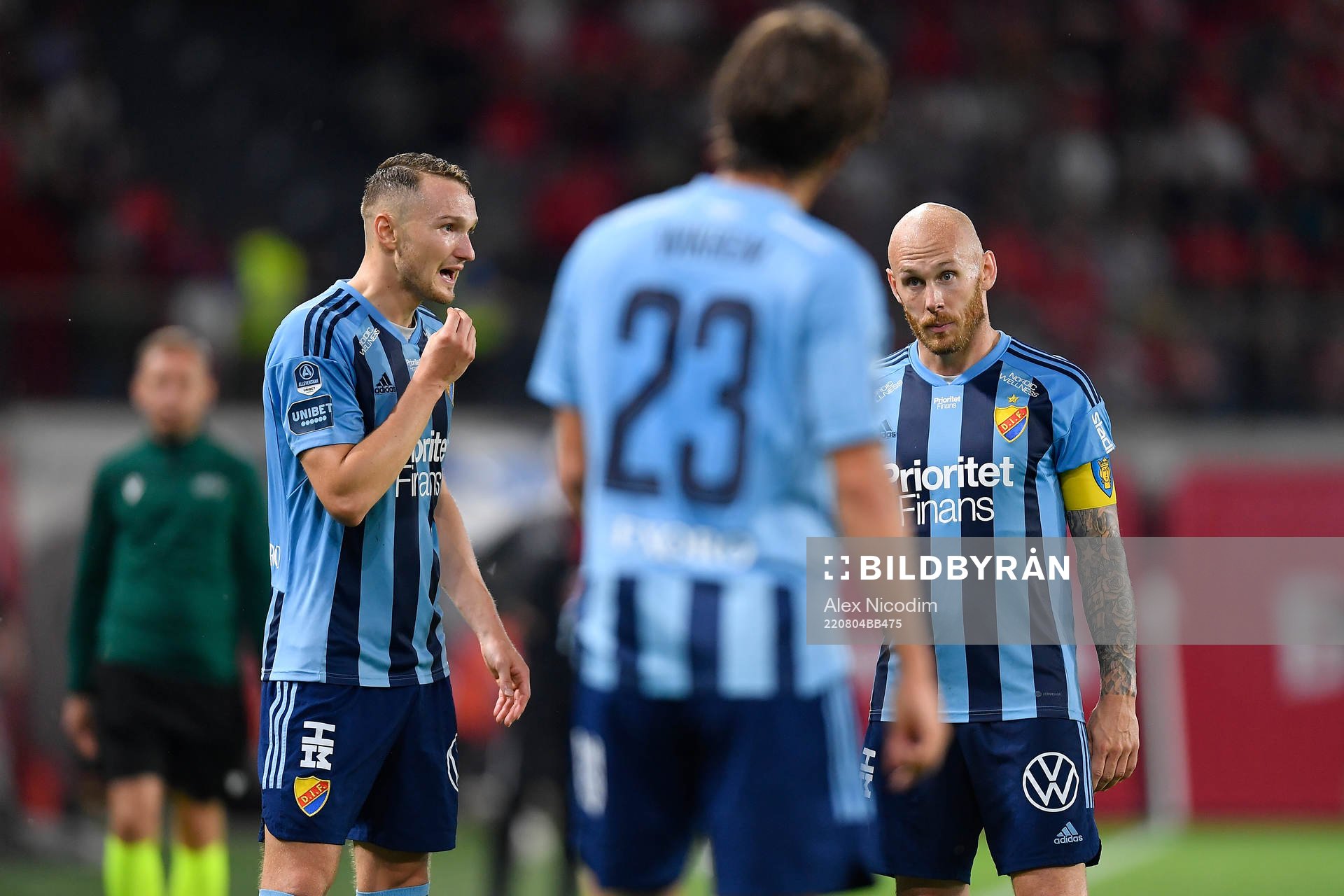 Piotr Johansson and Magnus Eriksson of Djurgården