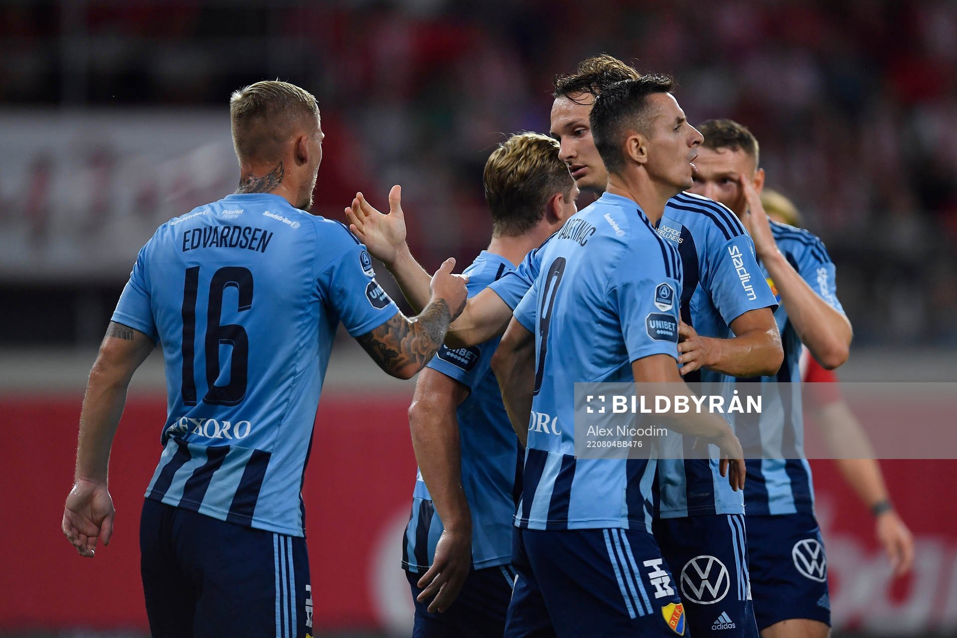 Players of Djurgården celebrate
