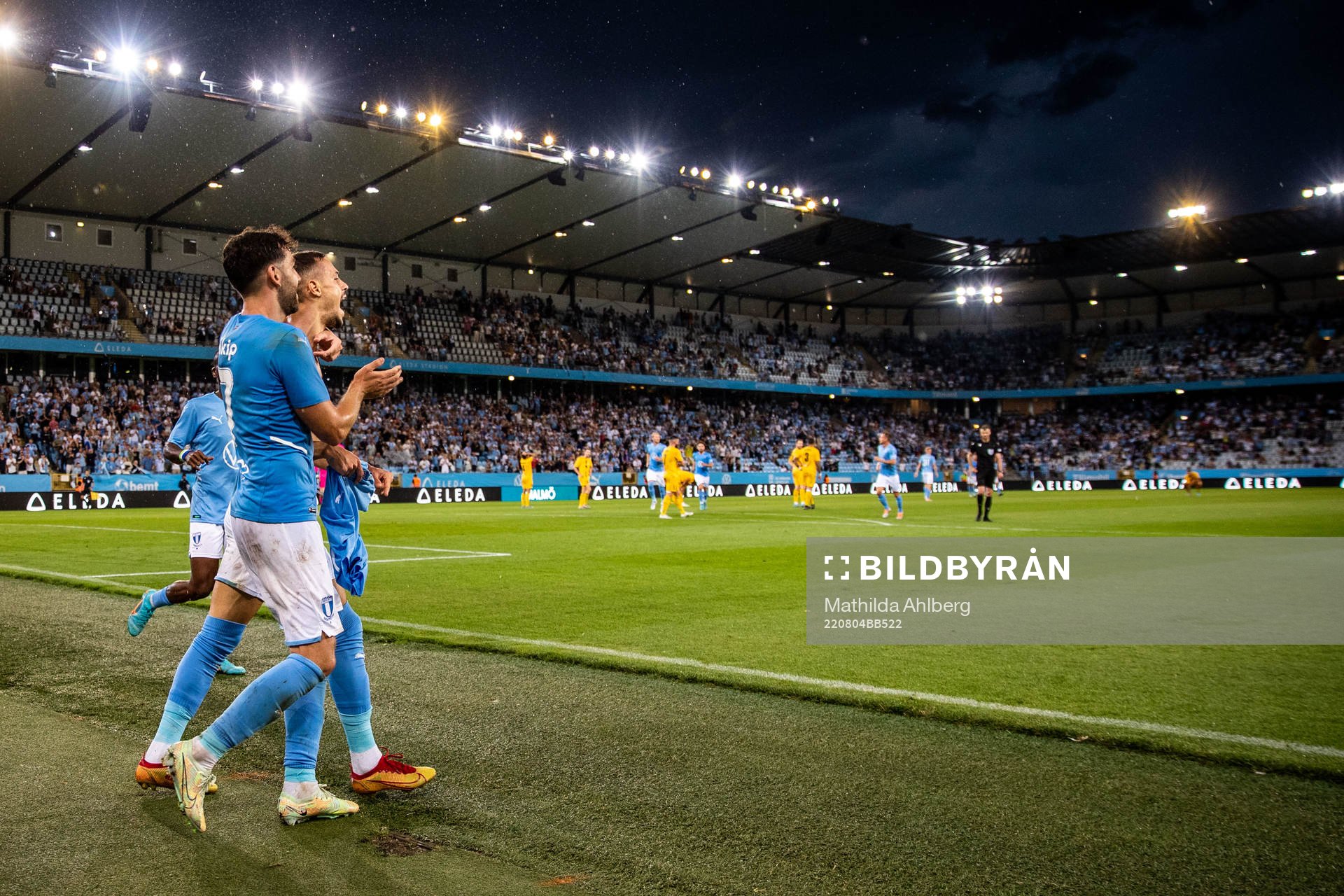 Veljko Birmancevic of Malmö FF celebrates 3-0