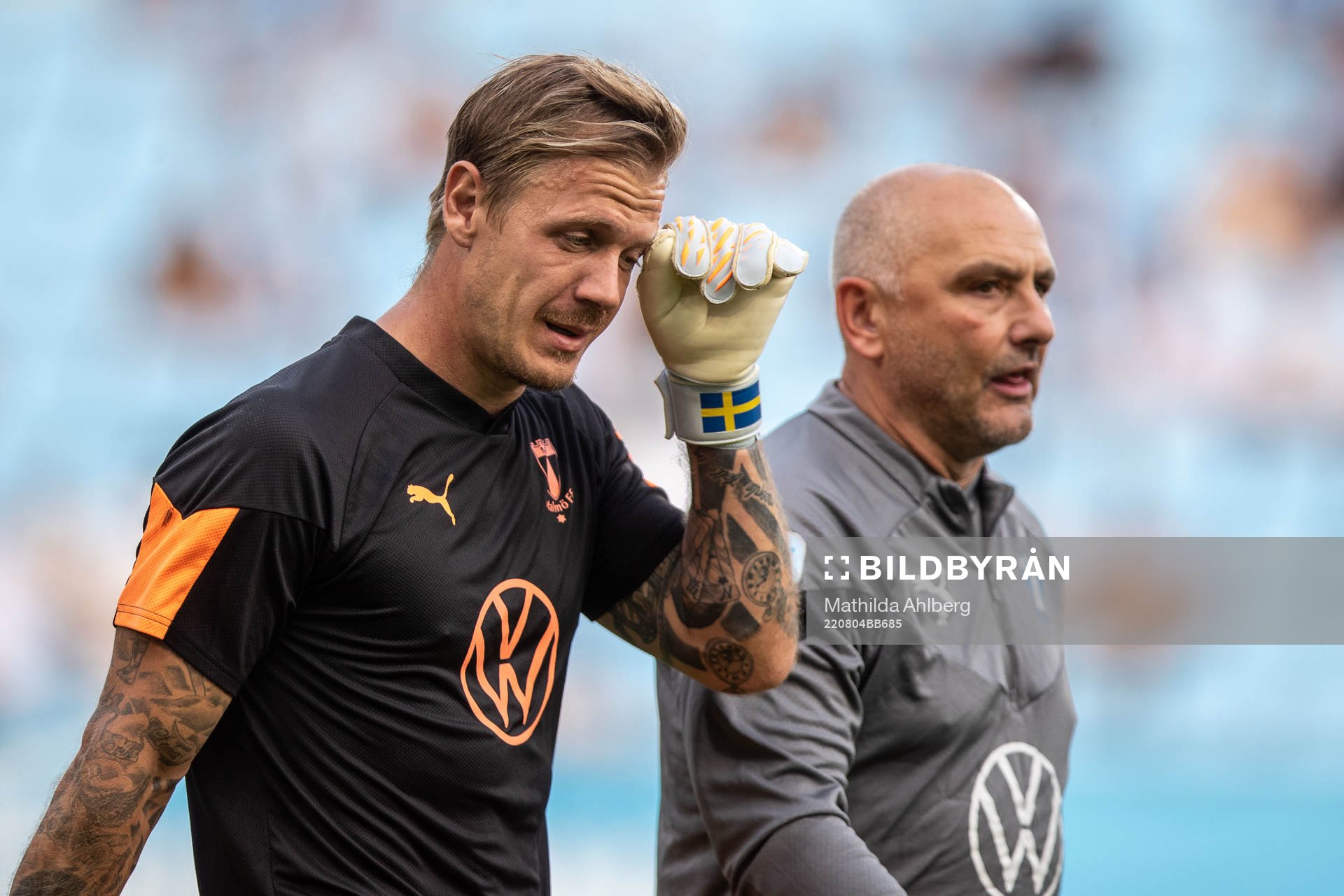 Goalkeeper Johan Dahlin and  goalkeeper coach Jonnie Fedel
