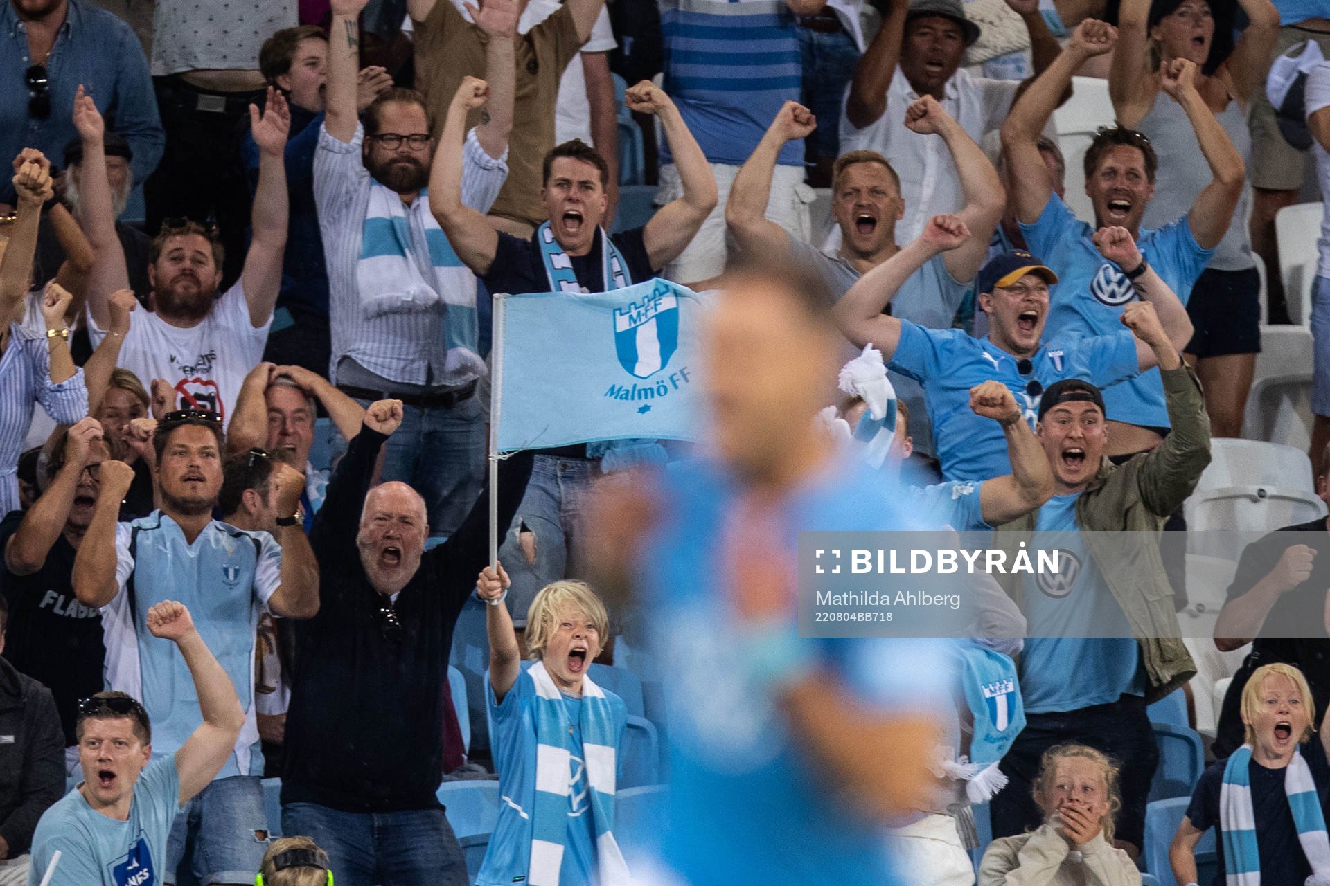 Fans of Malmö FF celebrate