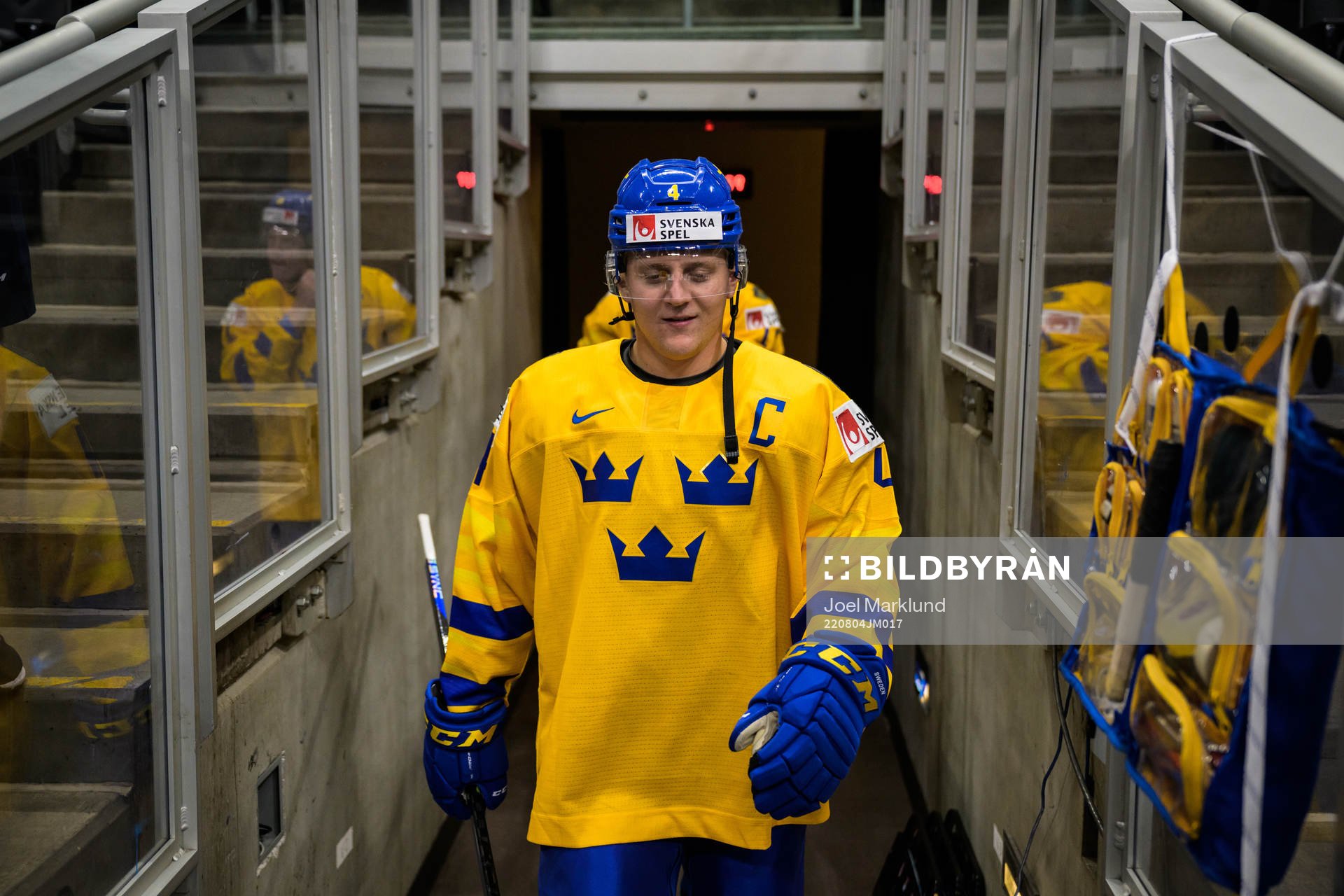 Emil Andrae of Sweden at warm-up