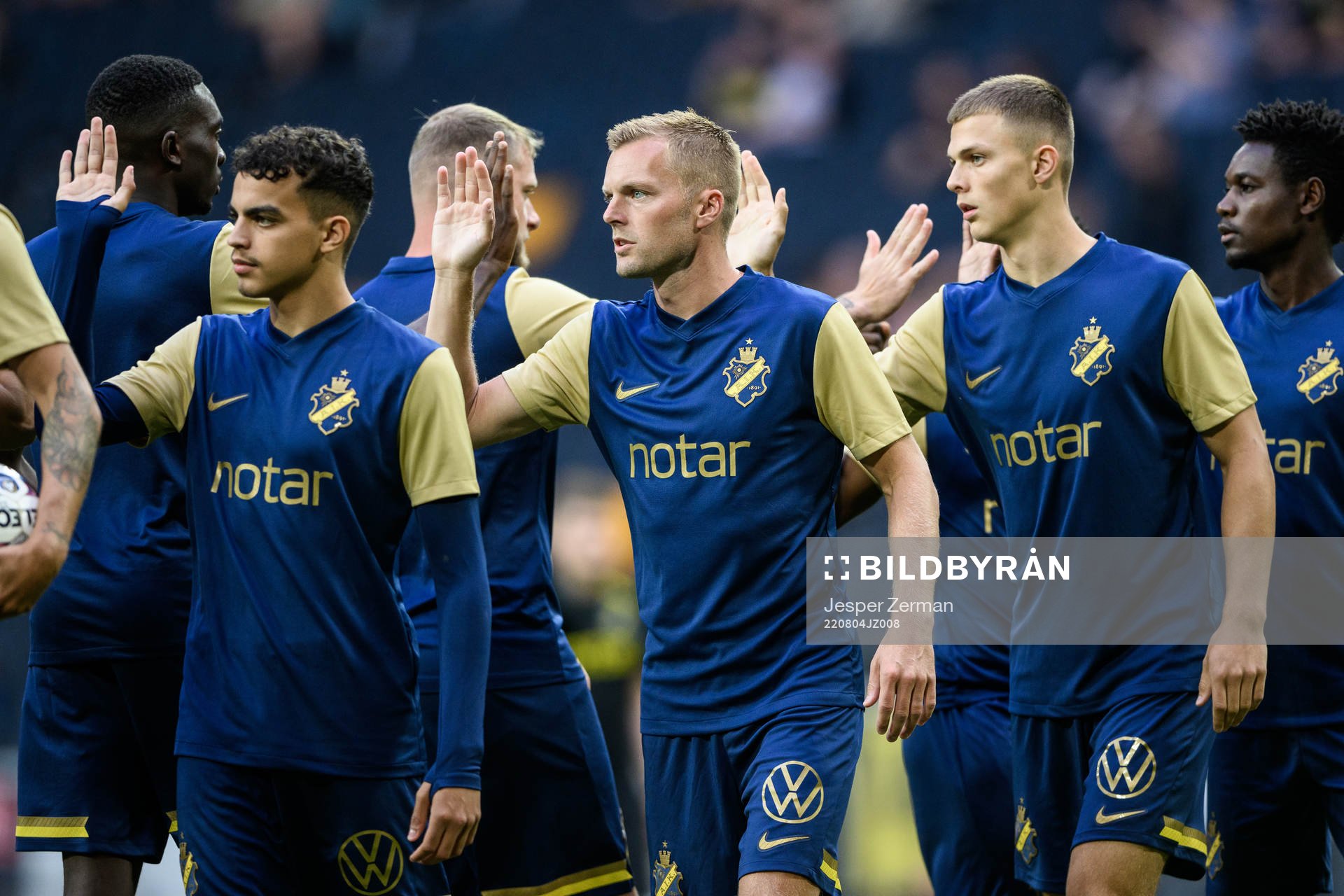 Yasin Ayari, Sebastian Larsson and Erik Ring of AIK