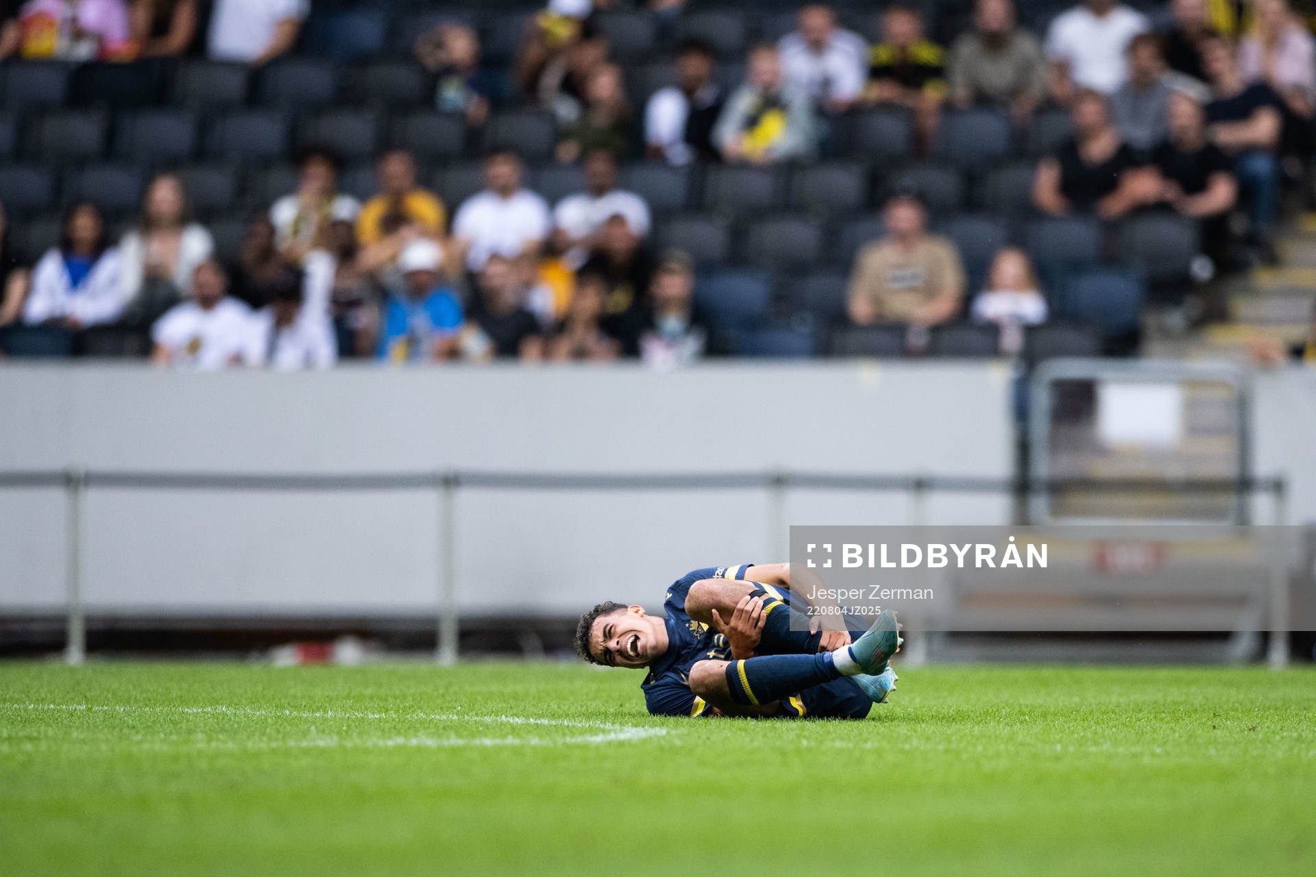 Yasin Ayari of AIK in pain