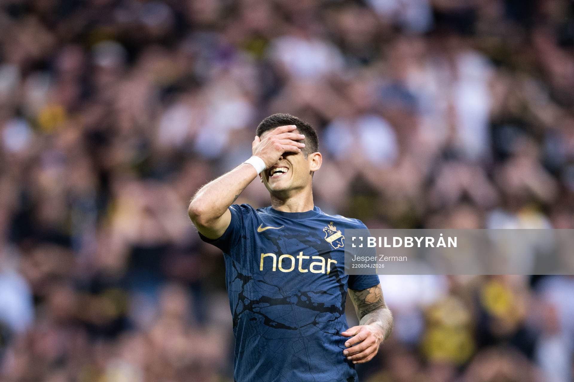 Nicolas Stefanelli of AIK looks dejected