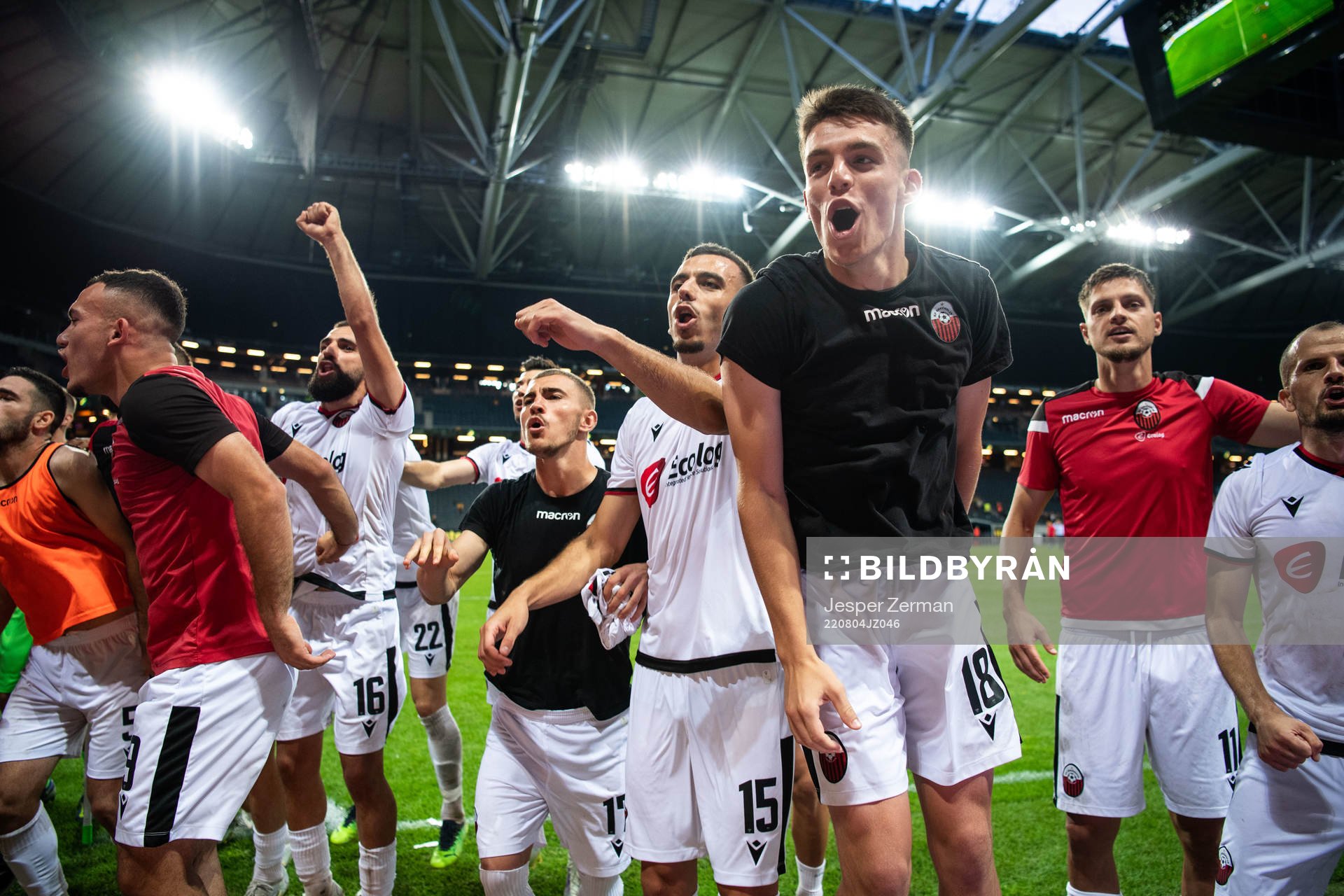 Players of FK Shkendija celebrate