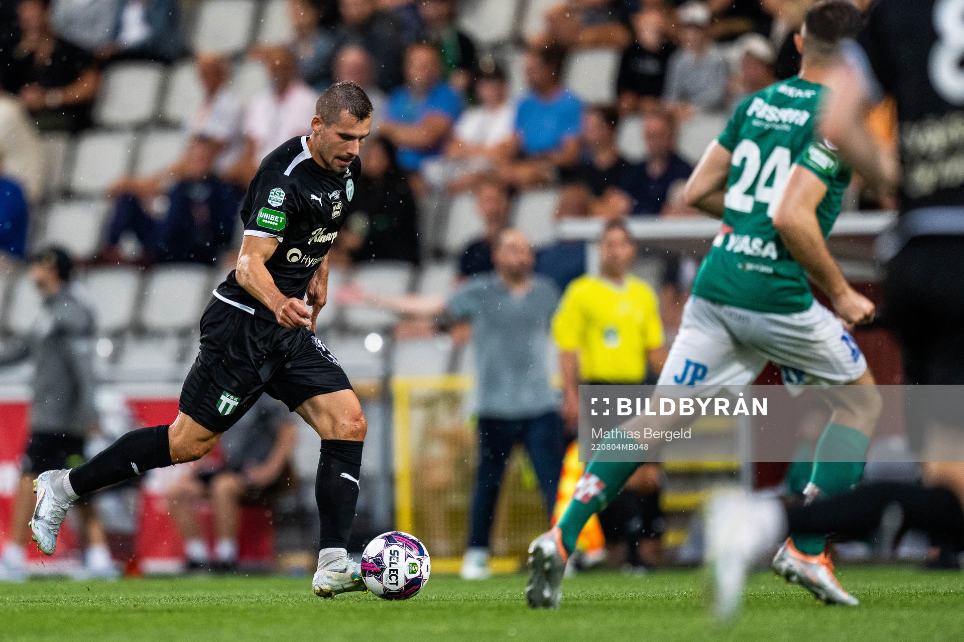 Västerås SKs Michal Pawlik under fotbollsmatchen i Superettan mellan Jönköpings Södra och Västerås SK den 4 augusti 2022 i Jönköping. 