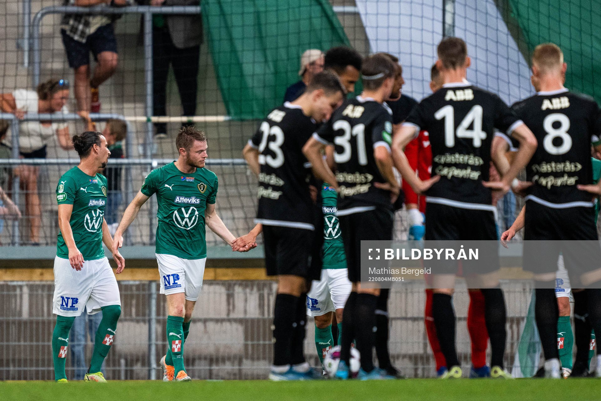 Jönköpings Södras Edin Hamidovic och Daniel Ljung jublar
