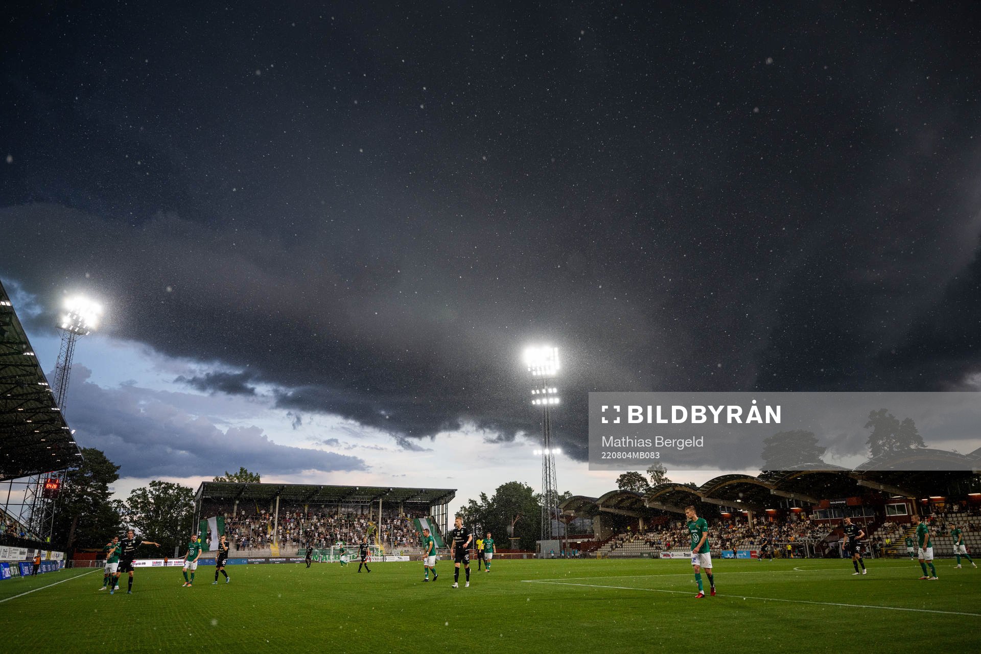 Stadsparksvallen under fotbollsmatchen i Superettan mellan Jönköpings Södra och Västerås SK den 4 augusti 2022 i Jönköping. 