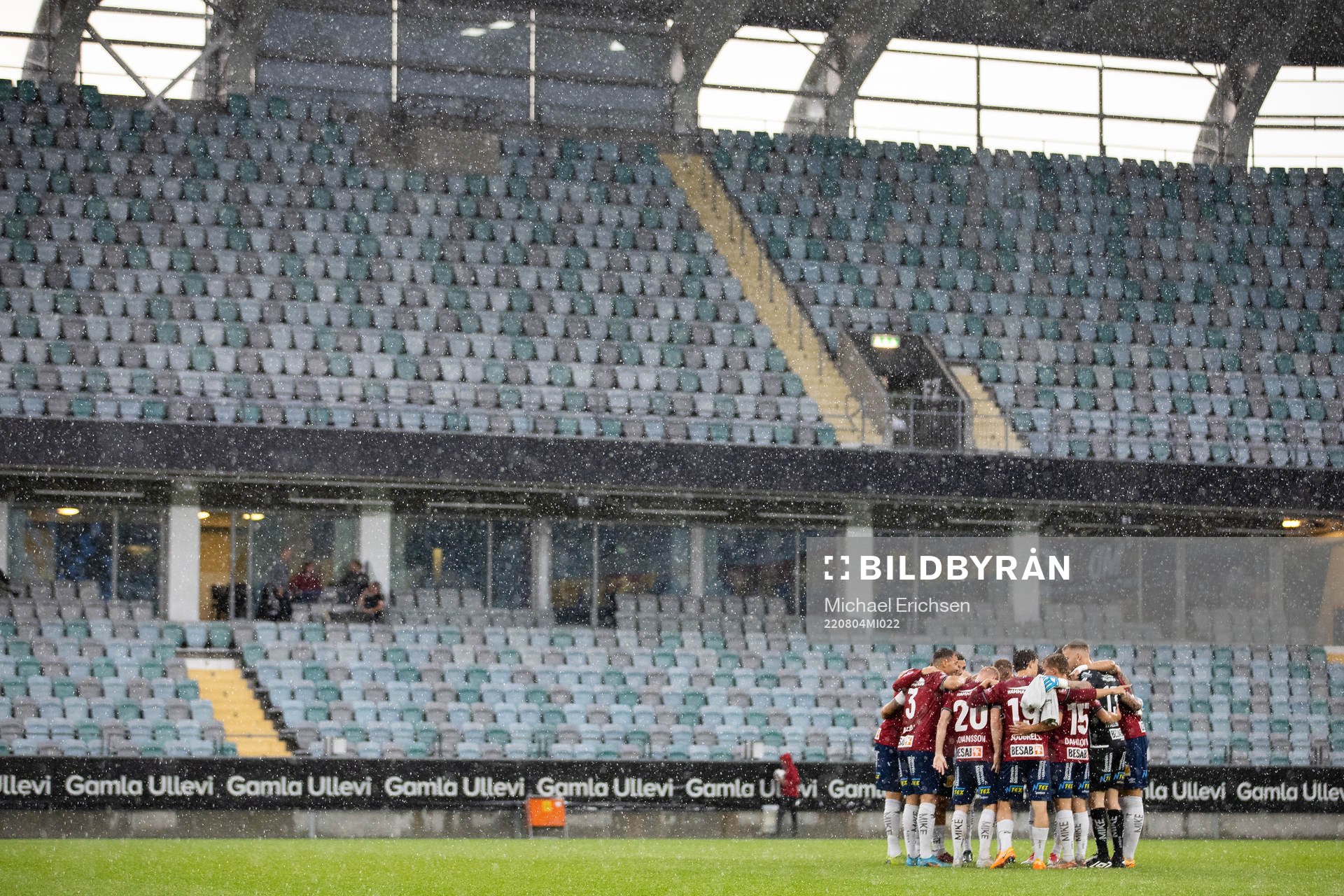 Örgryte samlade innan fotbollsmatchen i Superettan mellan