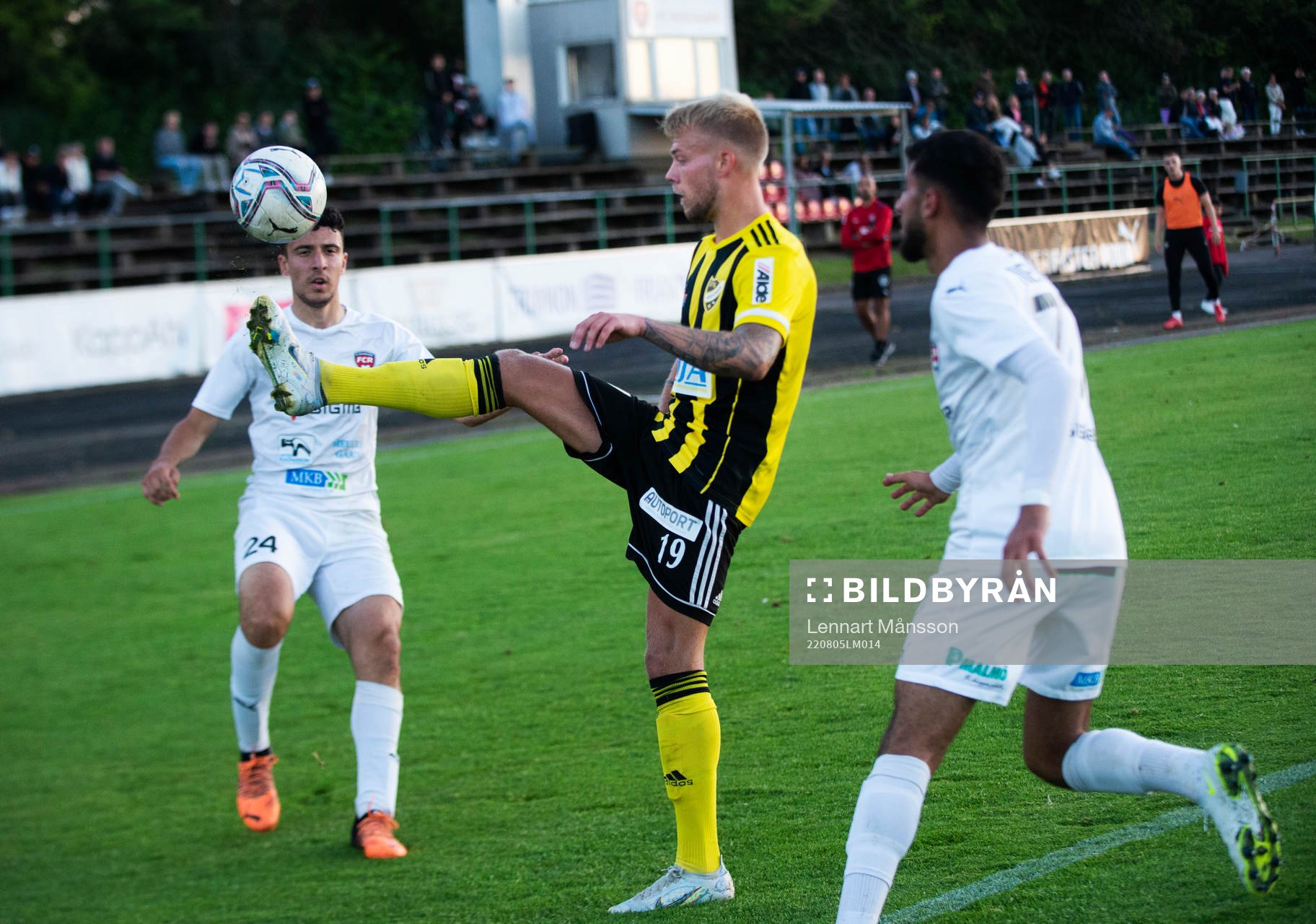 IFK Hässleholms Jens Lynard  i matchen i div. 2 mellan FC Rosengård och IFK Hässleholm i Malmö 5 augusti2022.
