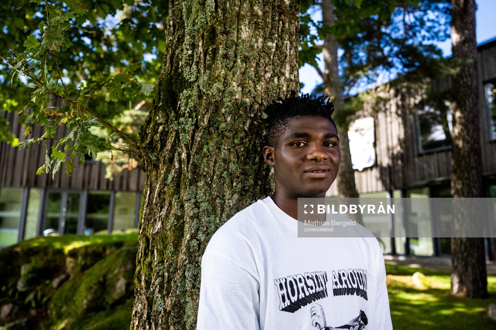 IFK Göteborgs Saidu Salisu poserar för ett porträtt under en fotografering den 5 augusti 2022 i Göteborg. 