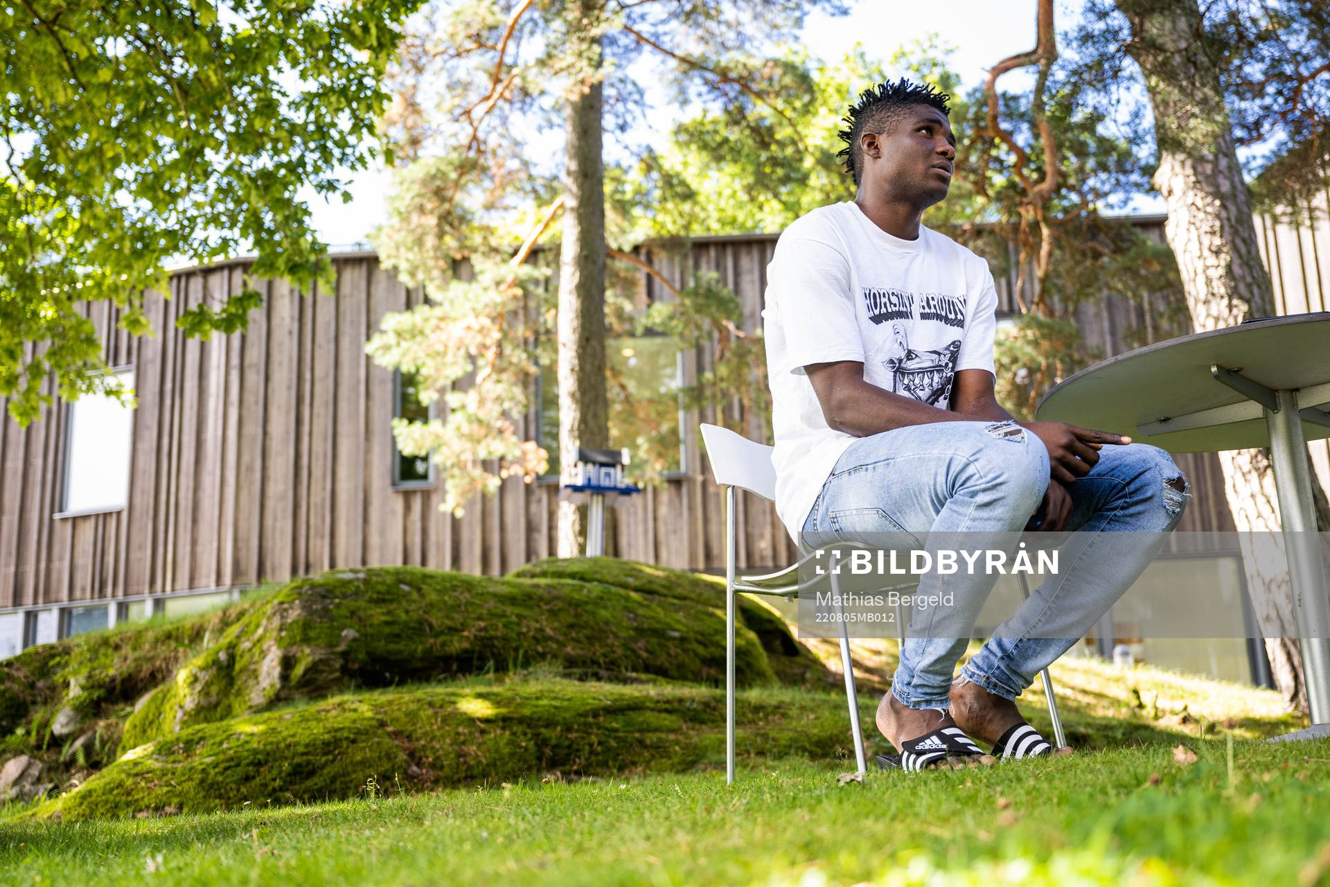 IFK Göteborgs Saidu Salisu under en intervju den 5 augusti 2022 i Göteborg. 