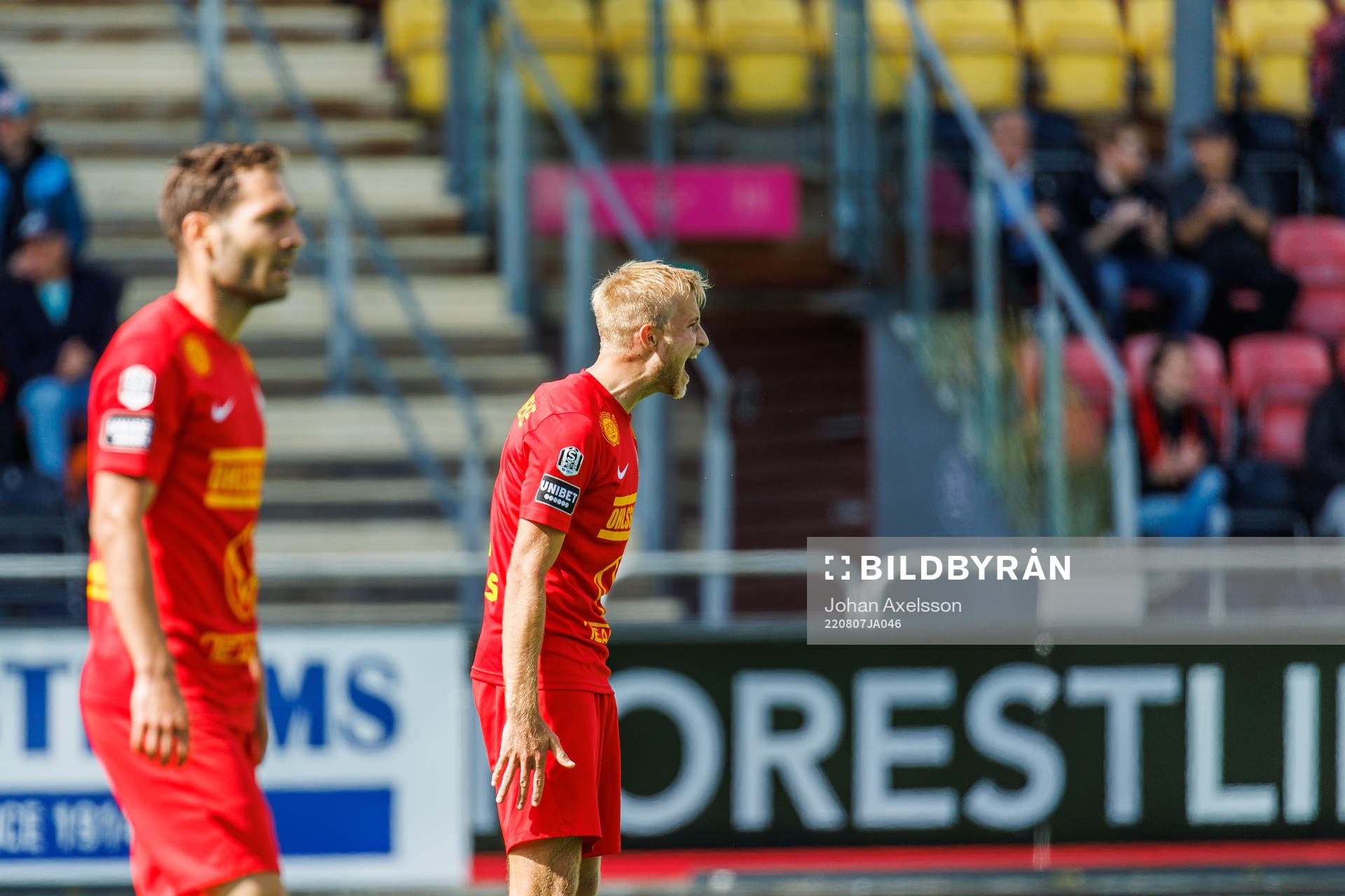 Landskronas Edvin Dahlqvist reagerar