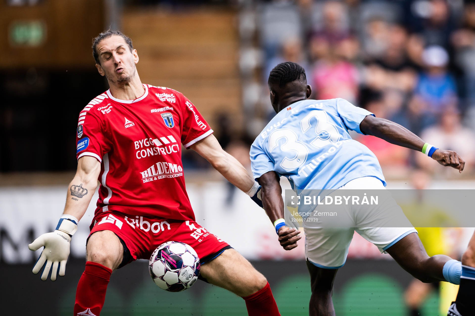 Sirius målvakt David Mitov Nilsson och Malmö FFs Mohamed