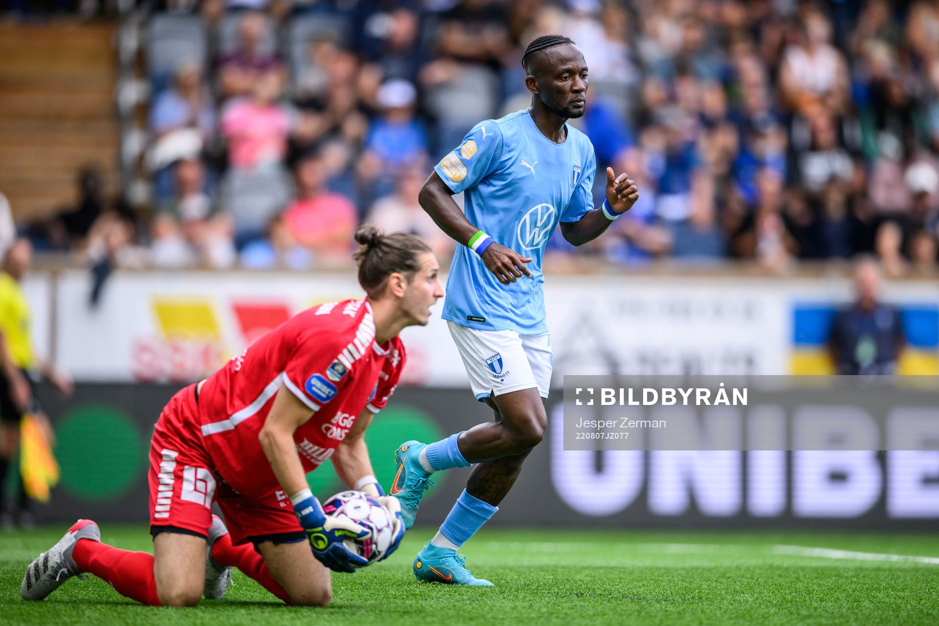 Sirius målvakt David Mitov Nilsson och Malmö FFs Mohamed