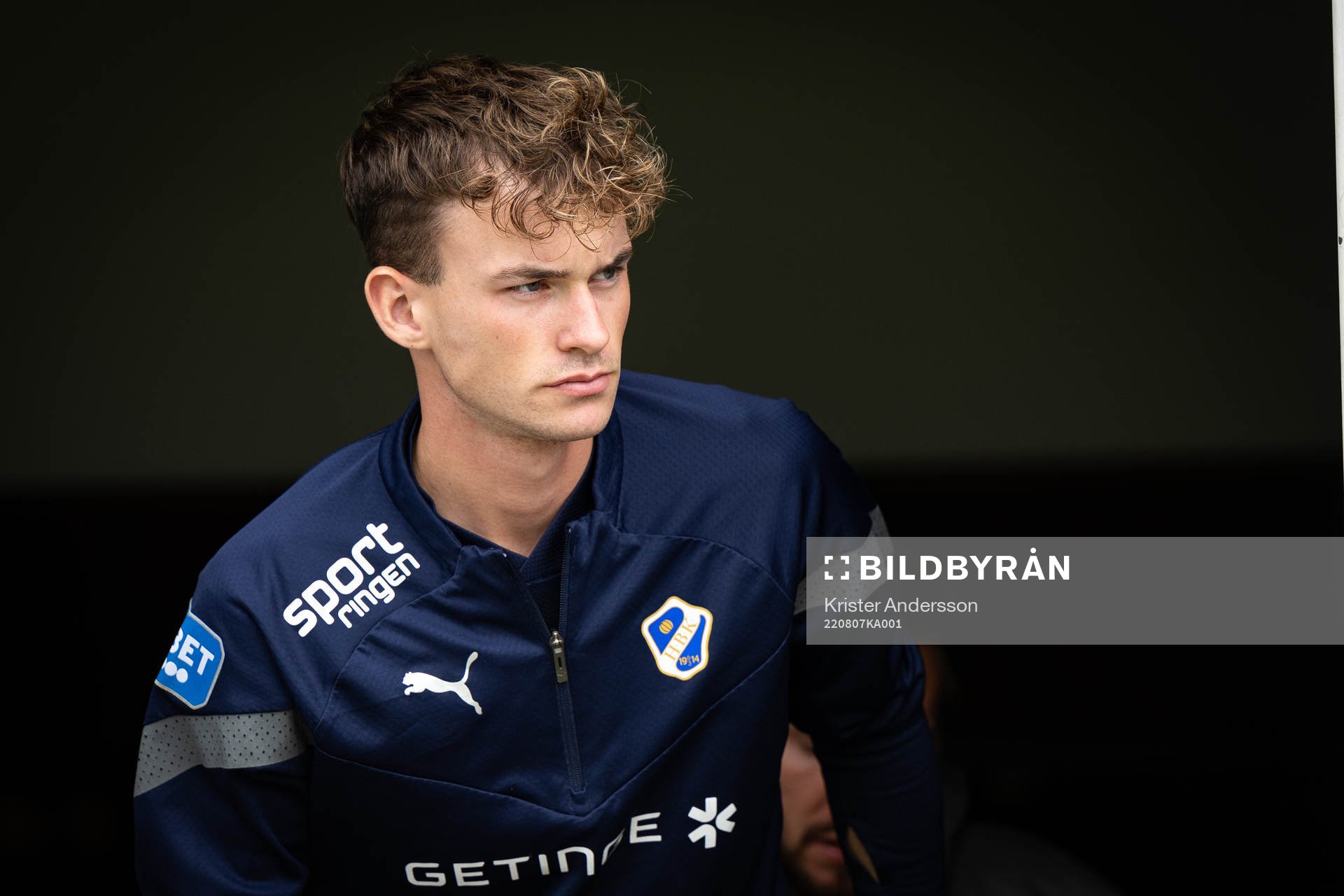 Halmstads Alexander Johansson före fotbollsmatchen i