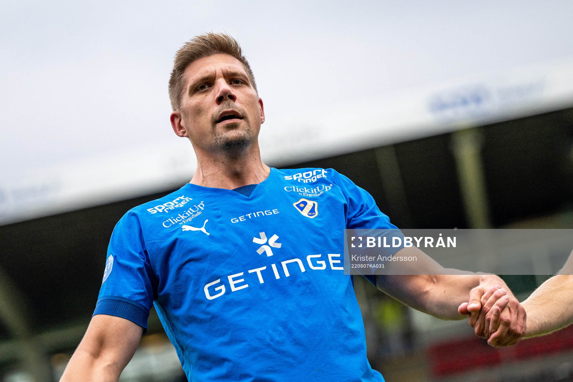 Halmstads Mikael Boman jublar