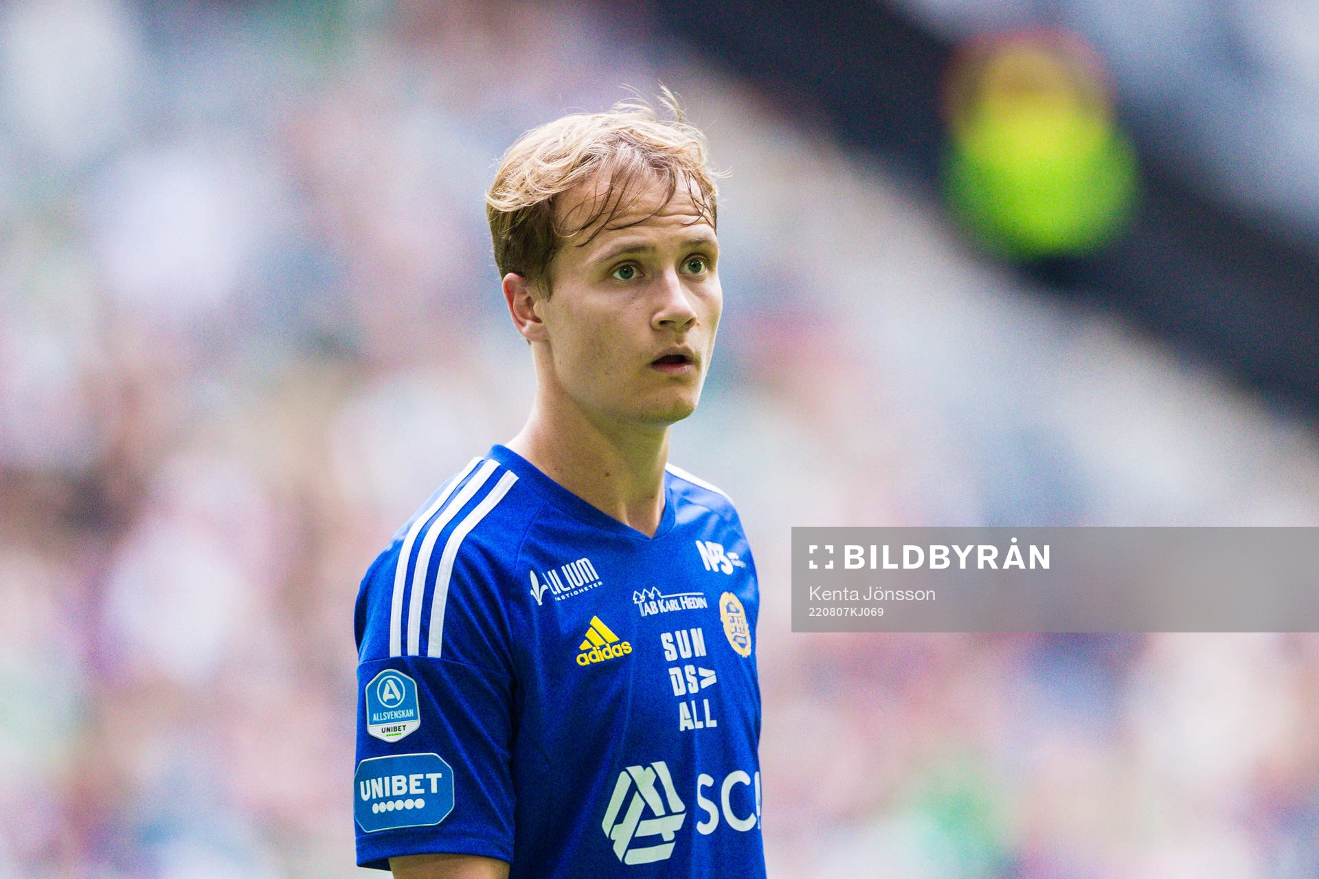 Sundsvalls Saku Ylätupa under fotbollsmatchen i Allsvenskan mellan Hammarby och GIF Sundsvall den 7 augusti 2022 i Stockholm. 