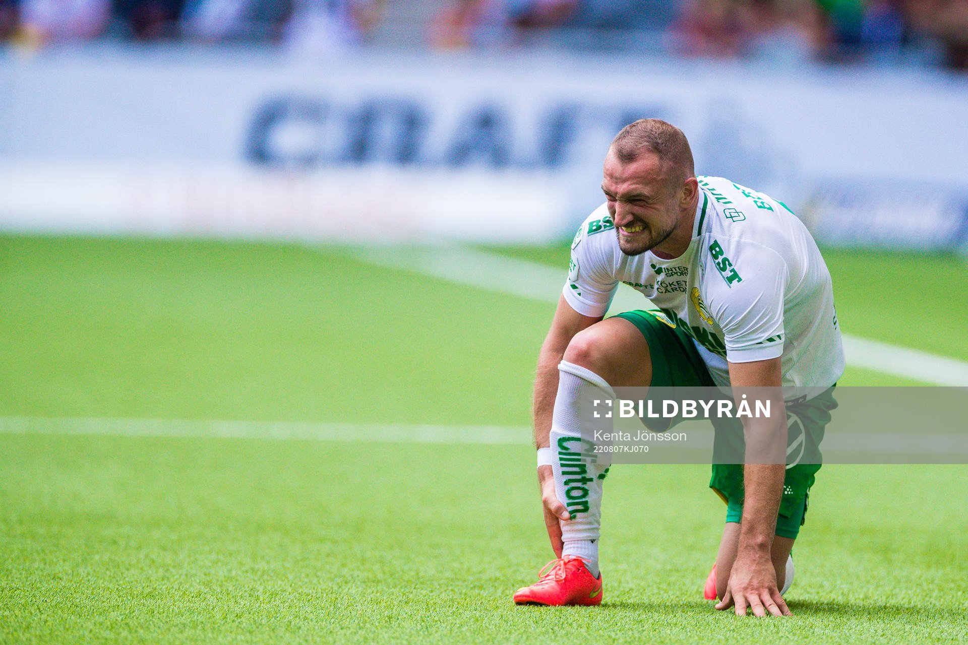 Hammarbys Veton Berisha har ont