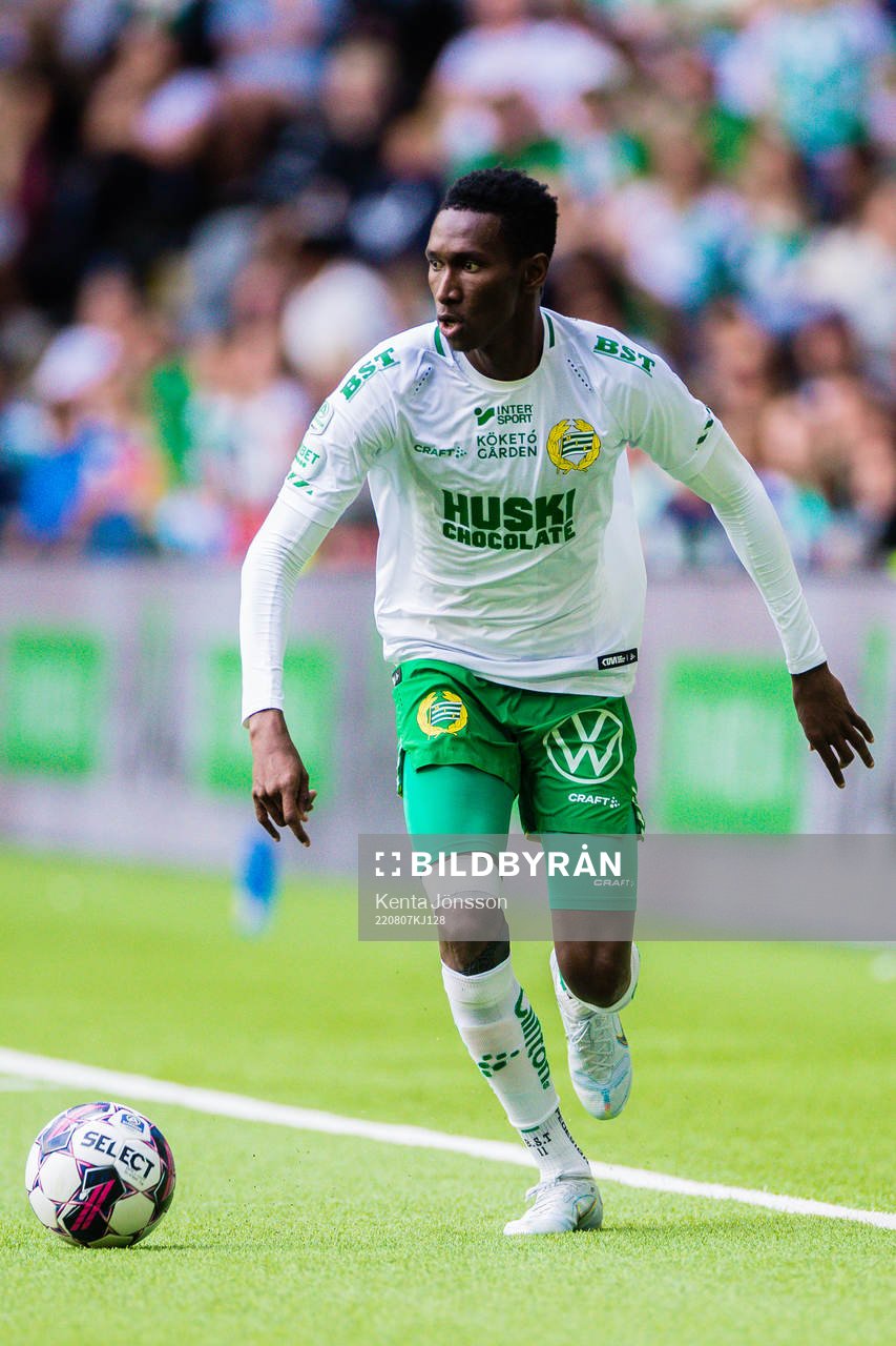 Hammarbys Bubacarr Trawally  fotbollsmatchen i Allsvenskan