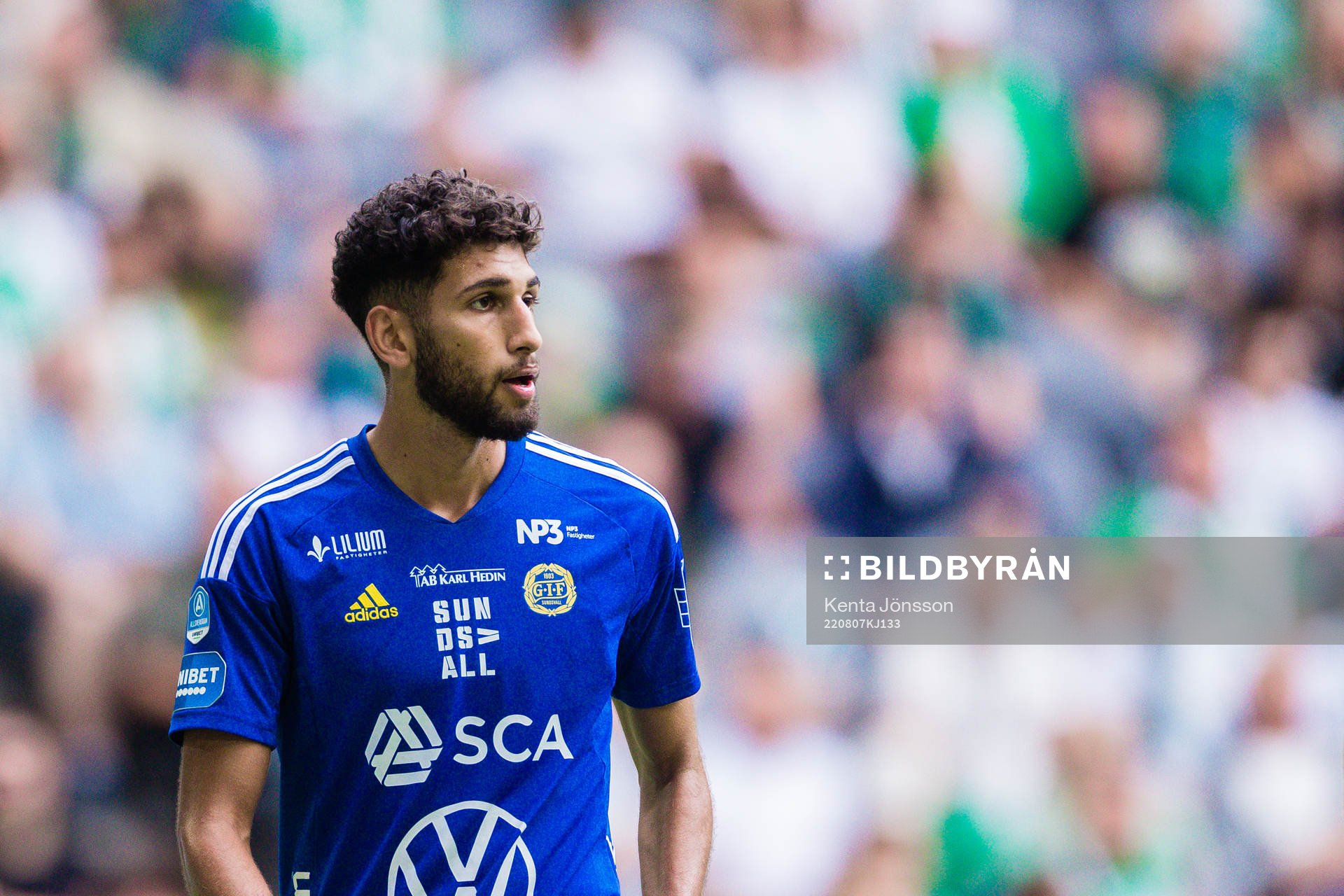 Sundsvalls Paya Pichkah under fotbollsmatchen i Allsvenskan mellan Hammarby och GIF Sundsvall den 7 augusti 2022 i Stockholm. 