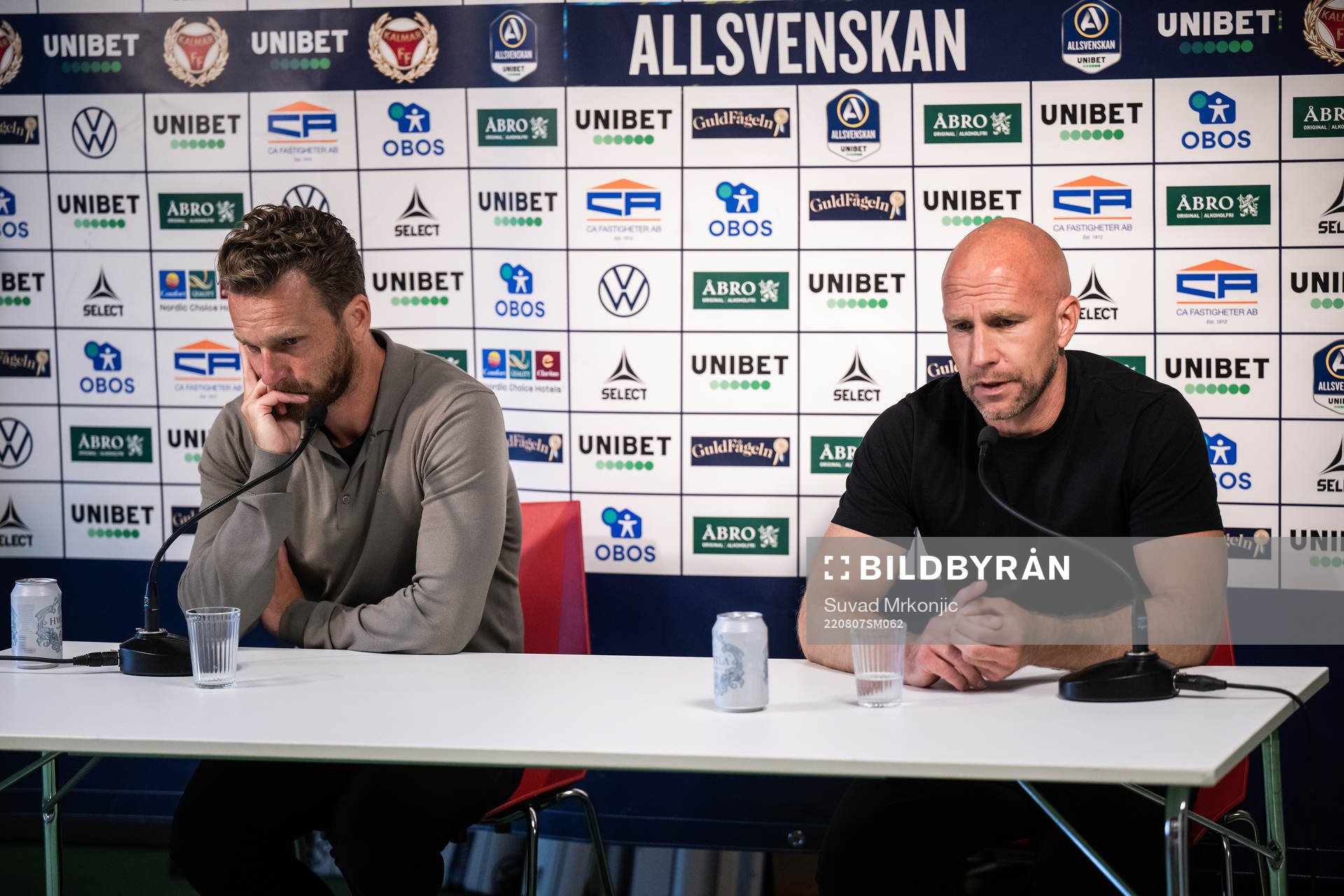 s tränare Bartosz Grzelak och Kalmars tränare Henrik