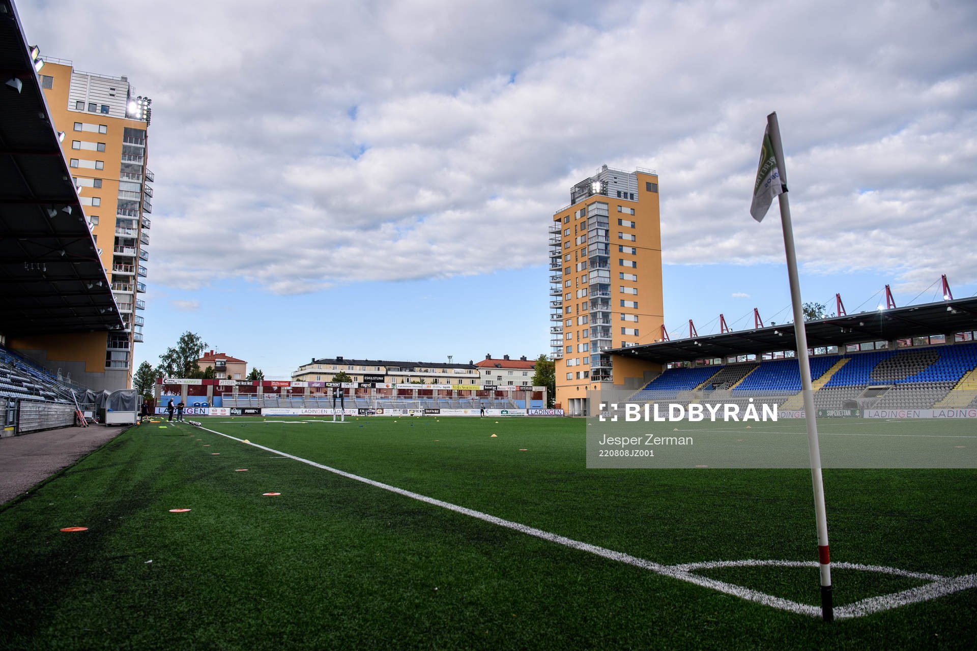Tunavallen inför fotbollsmatchen i Superettan mellan AFC Eskilstuna och Jönköpings Södra den 8 augusti 2022 i Eskilstuna. 