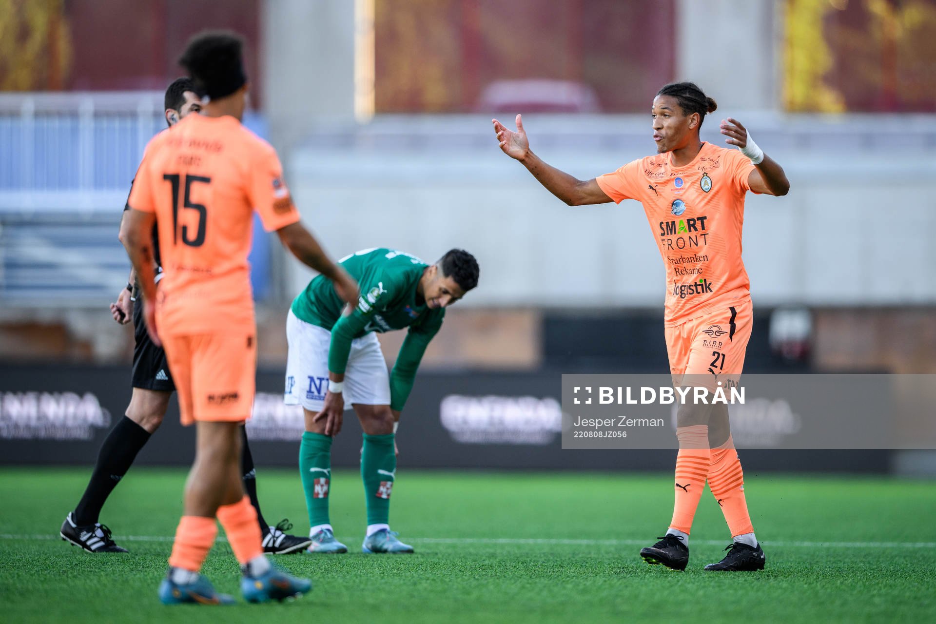 AFC Eskilstunas Mikael Marques de Pombal Vivar reagerar