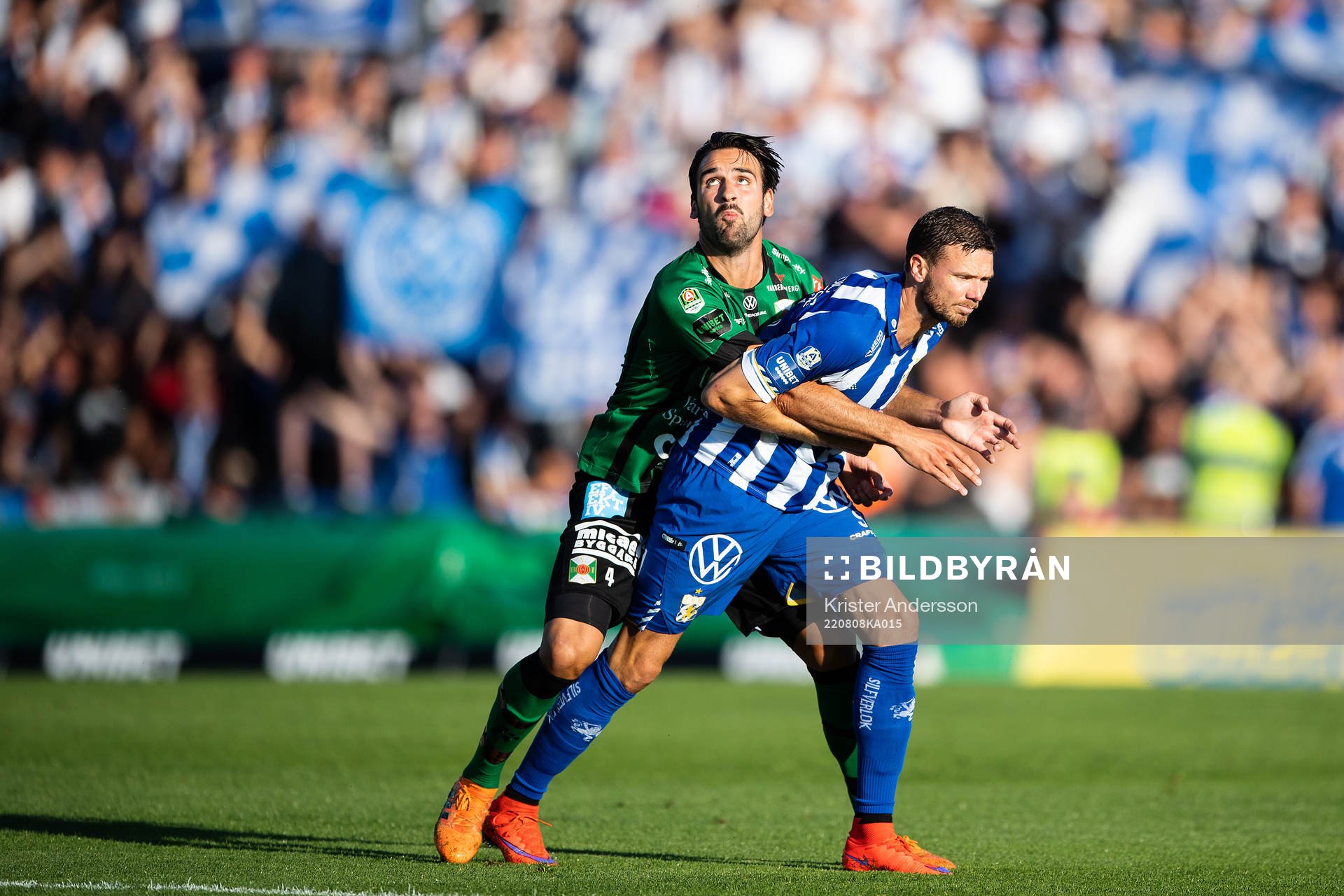 Varbergs Oliver Stanisic och IFK Göteborgs Marcus Berg