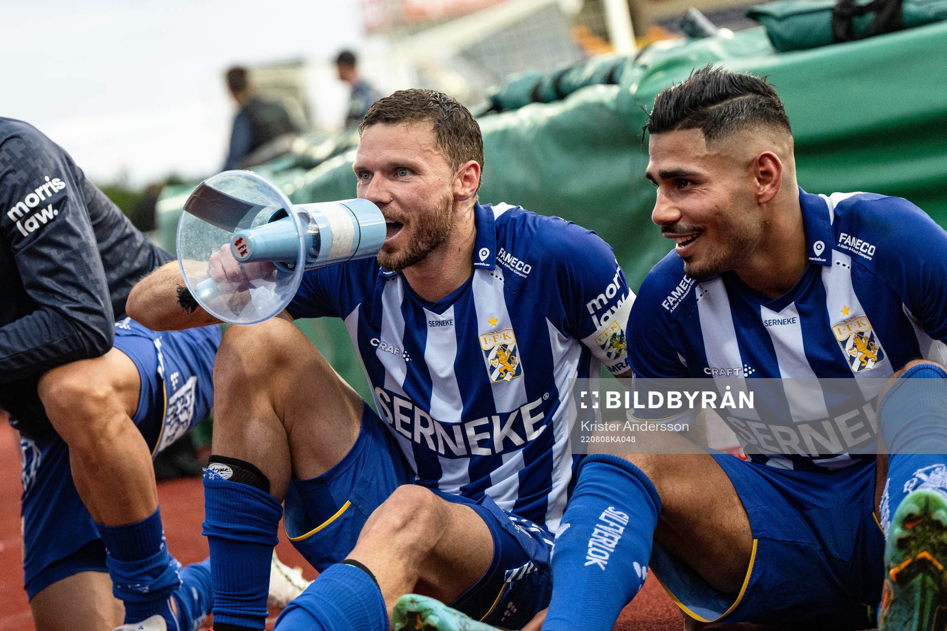IFK Göteborgs Marcus Berg och Hosam Aiesh jublar