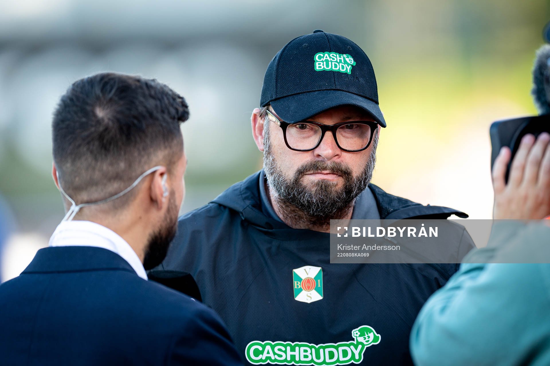 Varbergs tränare Joakim Persson före fotbollsmatchen i Allsvenskan mellan Varberg och IFK Göteborg den 8 augusti 2022 i Varberg. 