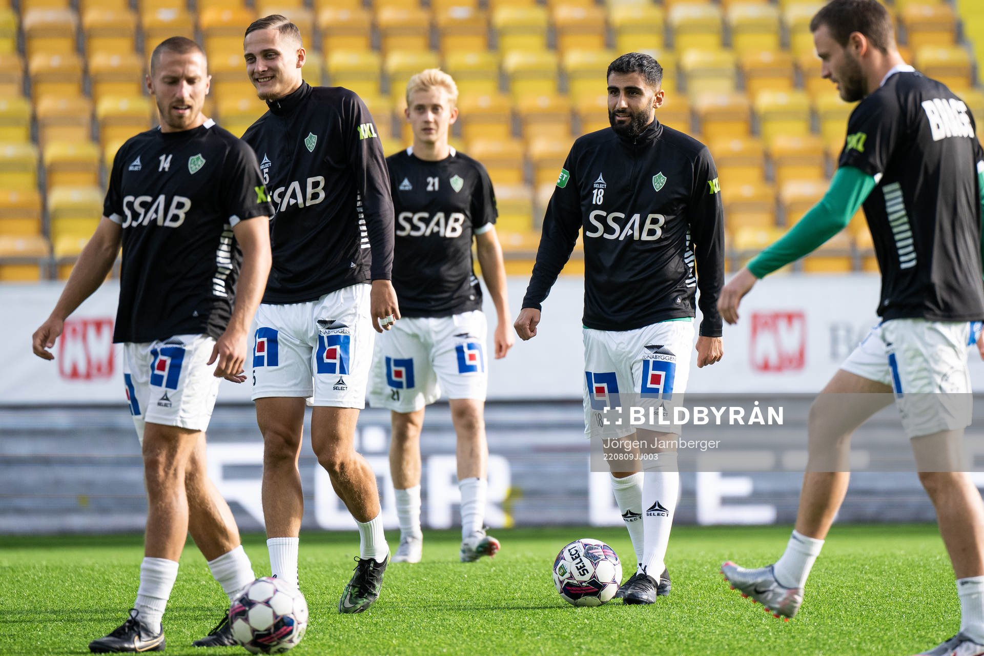 Brages Ferhad Ayaz under fotbollsmatchen i Superettan mellan Norrby och Brage den 9 augusti 2022 i Borås. 