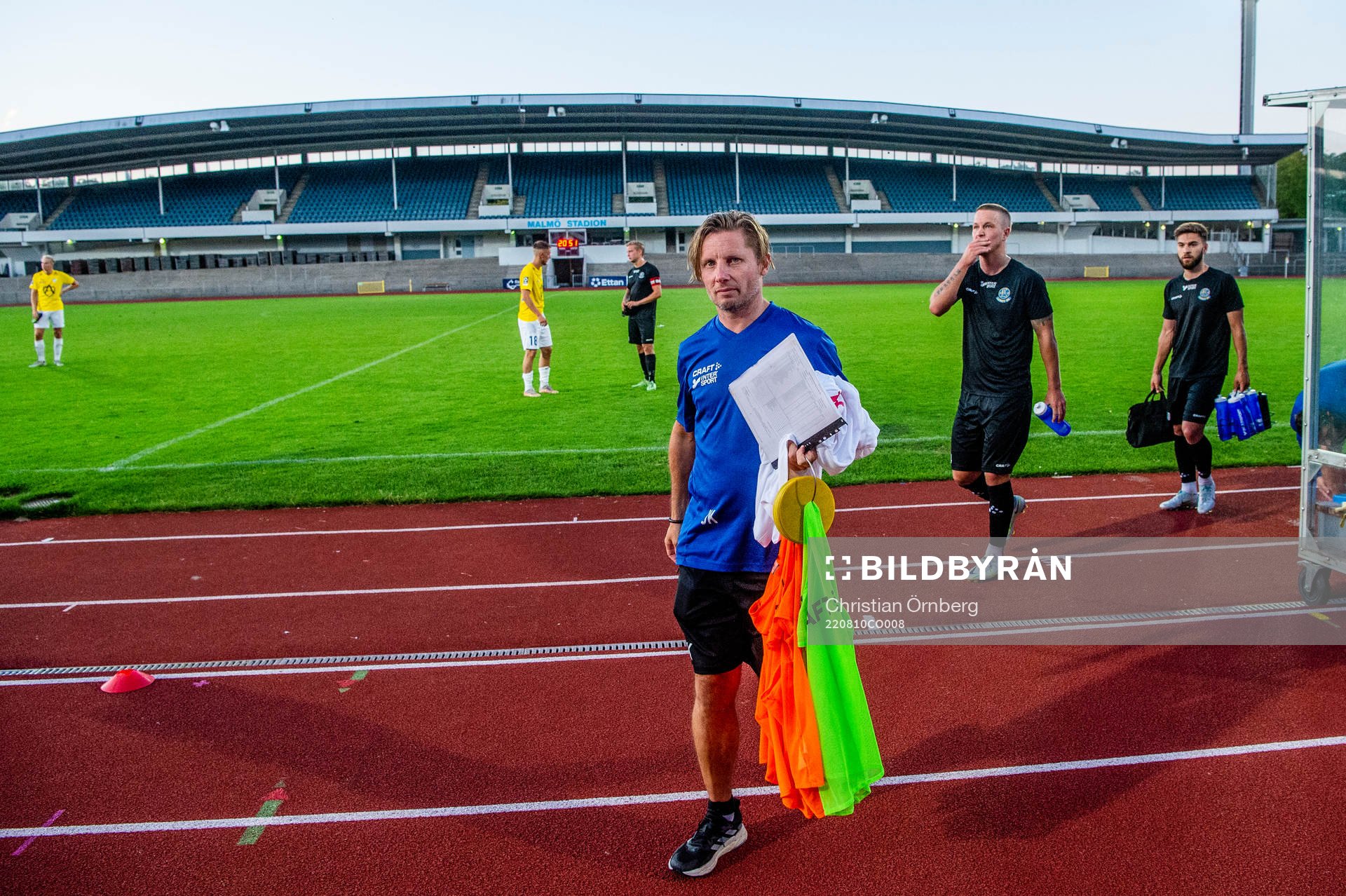 Lunds tränare Jussi Kontinen efter fotbollsmatchen i Ettan södra mellan IFK Malmö och Lunds BK den 10 augusti 2022 i Malmö. 