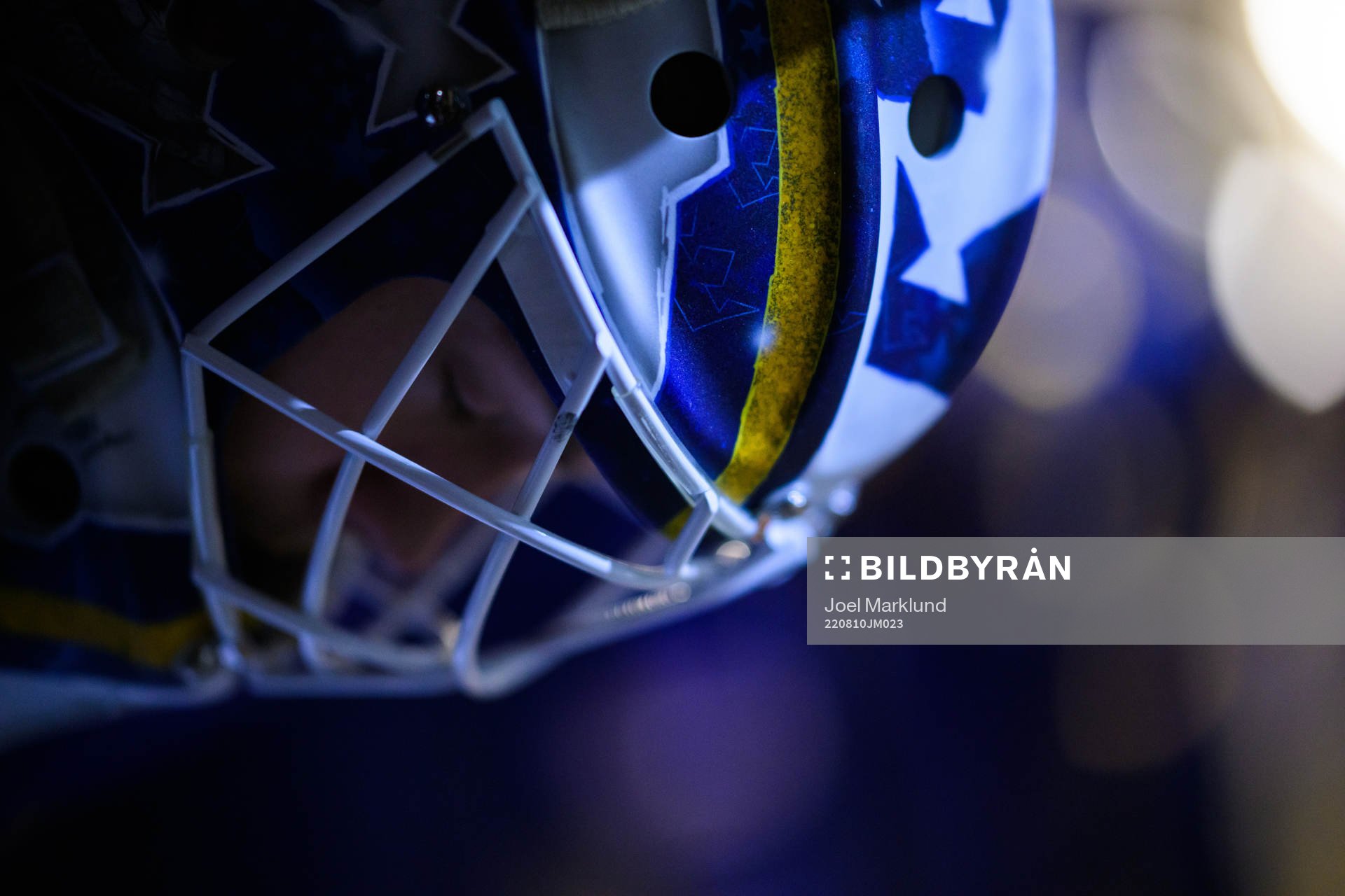 Goaltender Jesper Wallstedt of Sweden