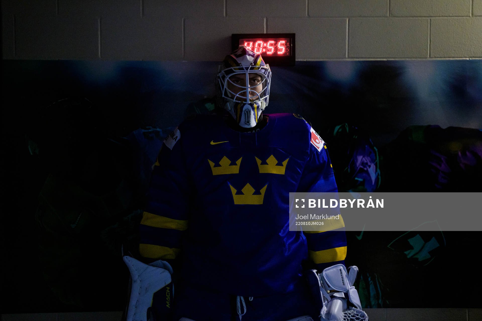 Goaltender Jesper Wallstedt of Sweden