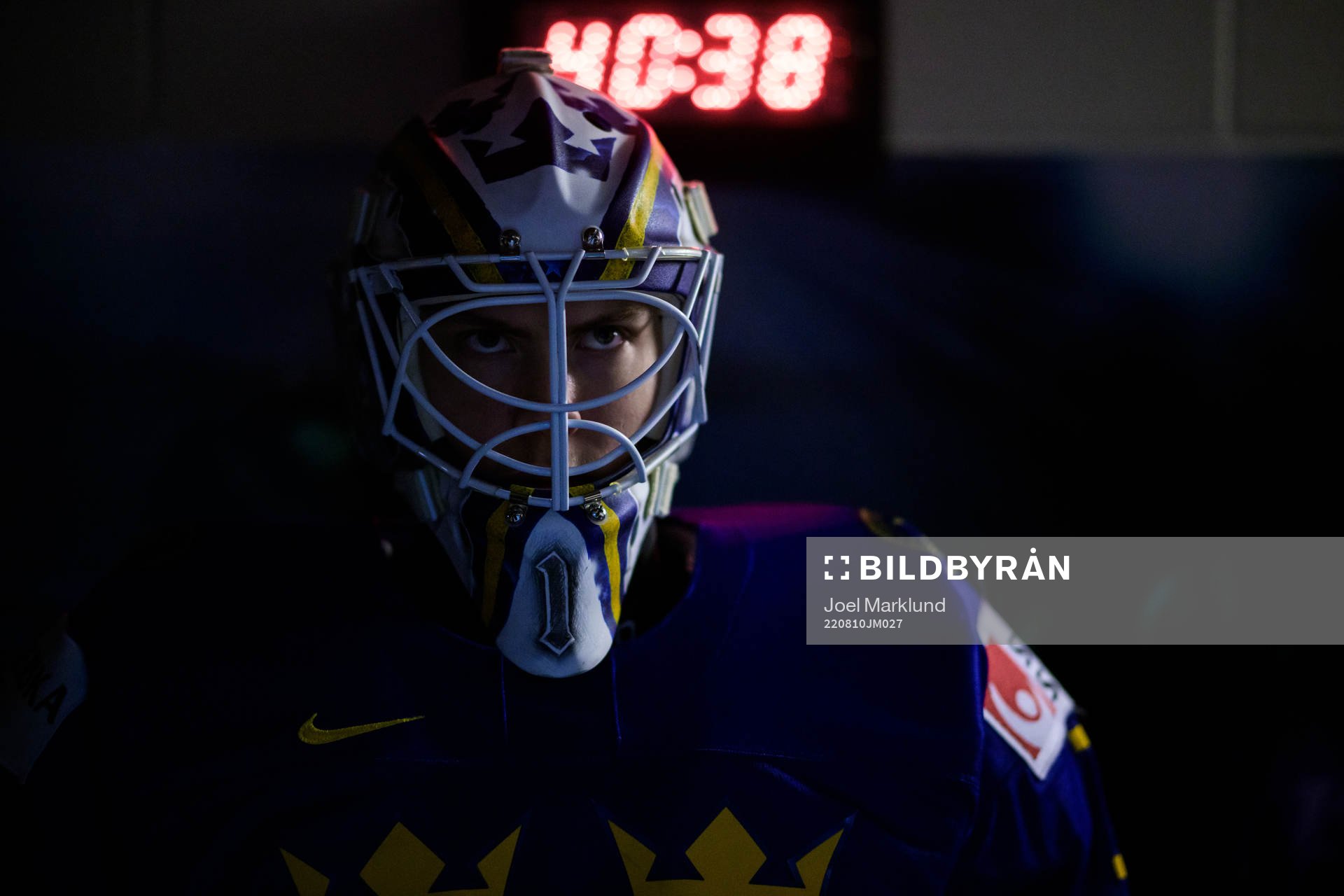 Goaltender Jesper Wallstedt of Sweden
