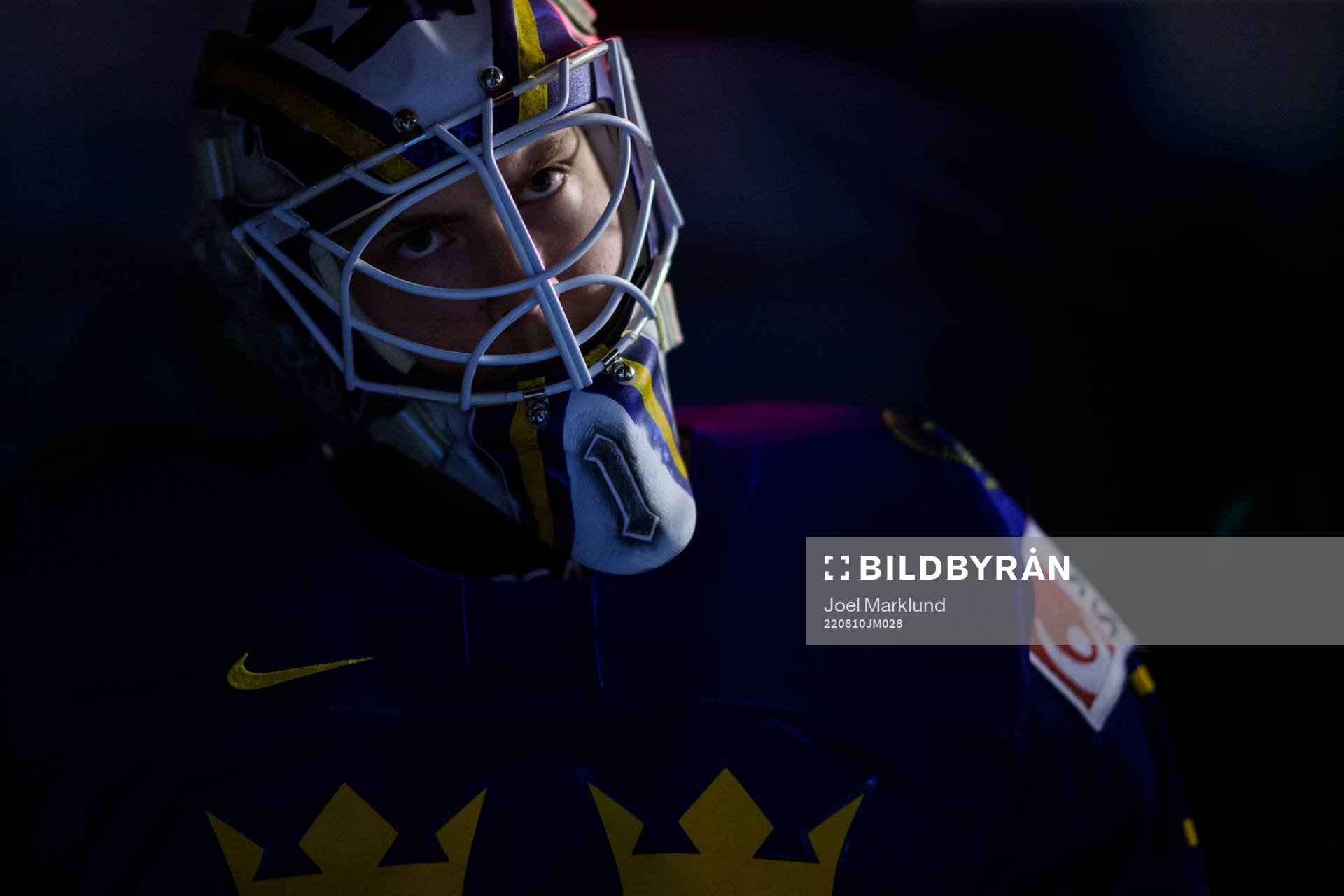 Goaltender Jesper Wallstedt of Sweden