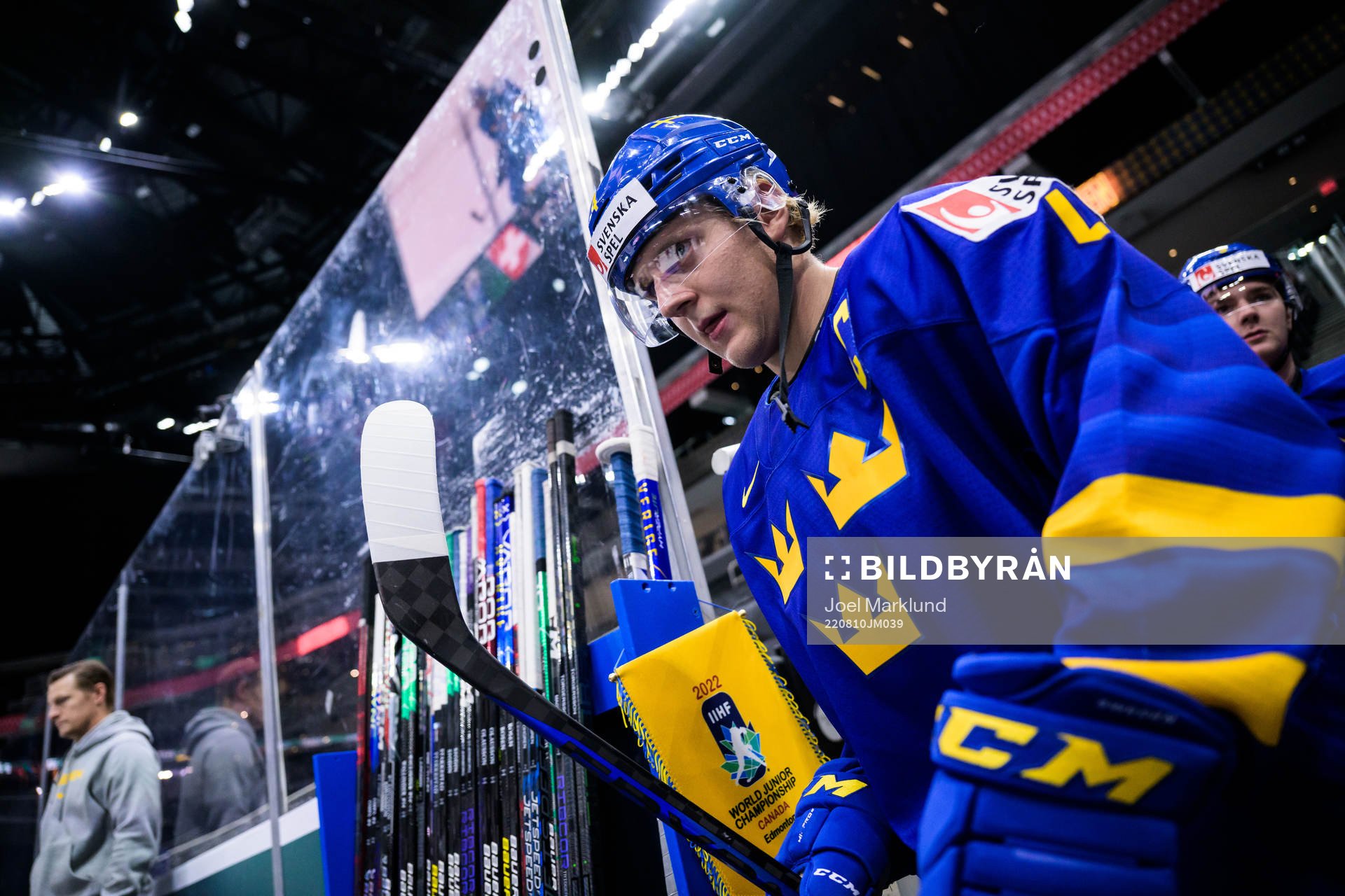 Emil Andrae of Sweden at warm-up